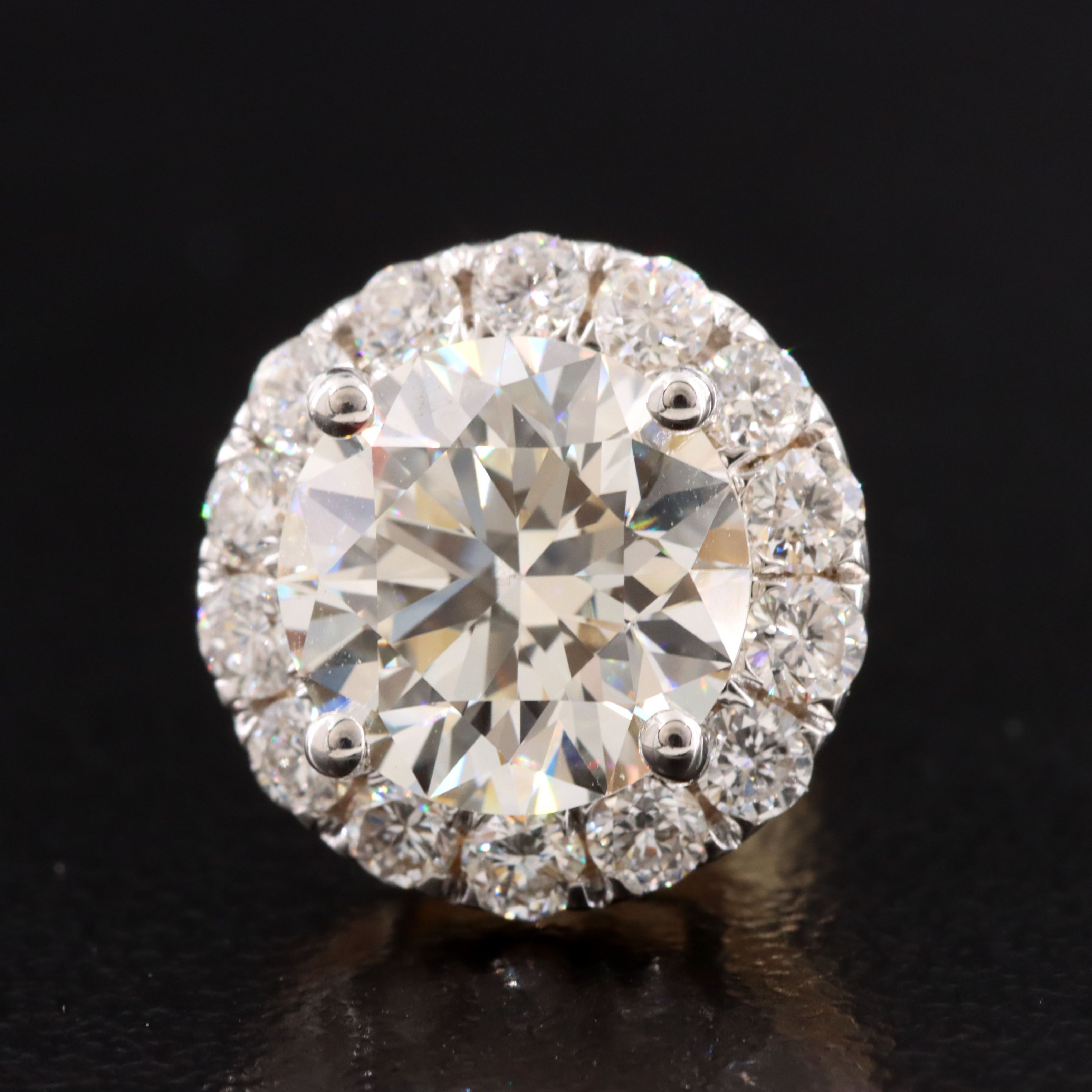 14K 4.75 CTW Lab Grown Diamond Halo Earrings