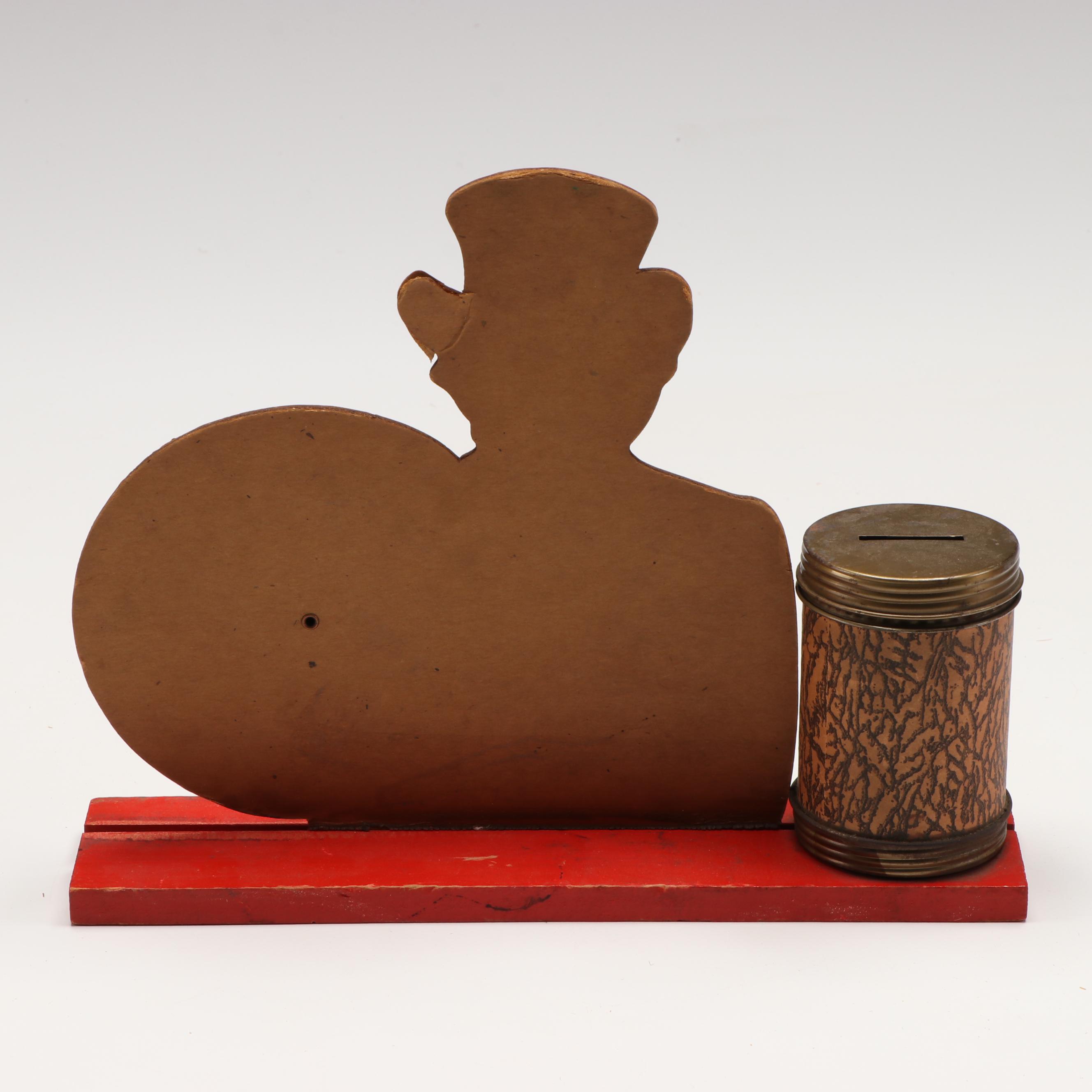 J.S.N.Y Uncle Sam Coin Counter Bank with Ceramic, Chalkware, and Other Banks