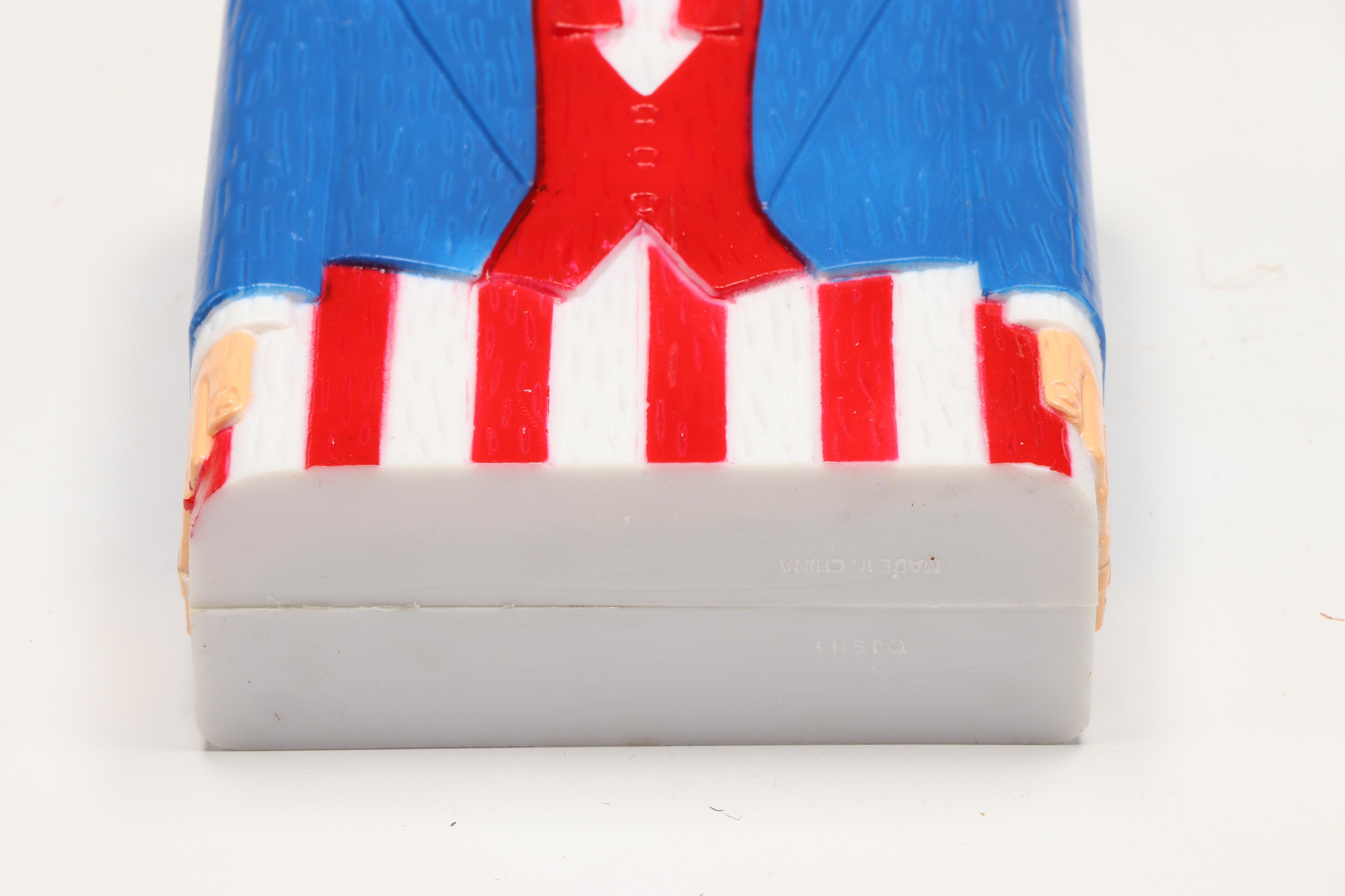 J.S.N.Y Uncle Sam Coin Counter Bank with Ceramic, Chalkware, and Other Banks