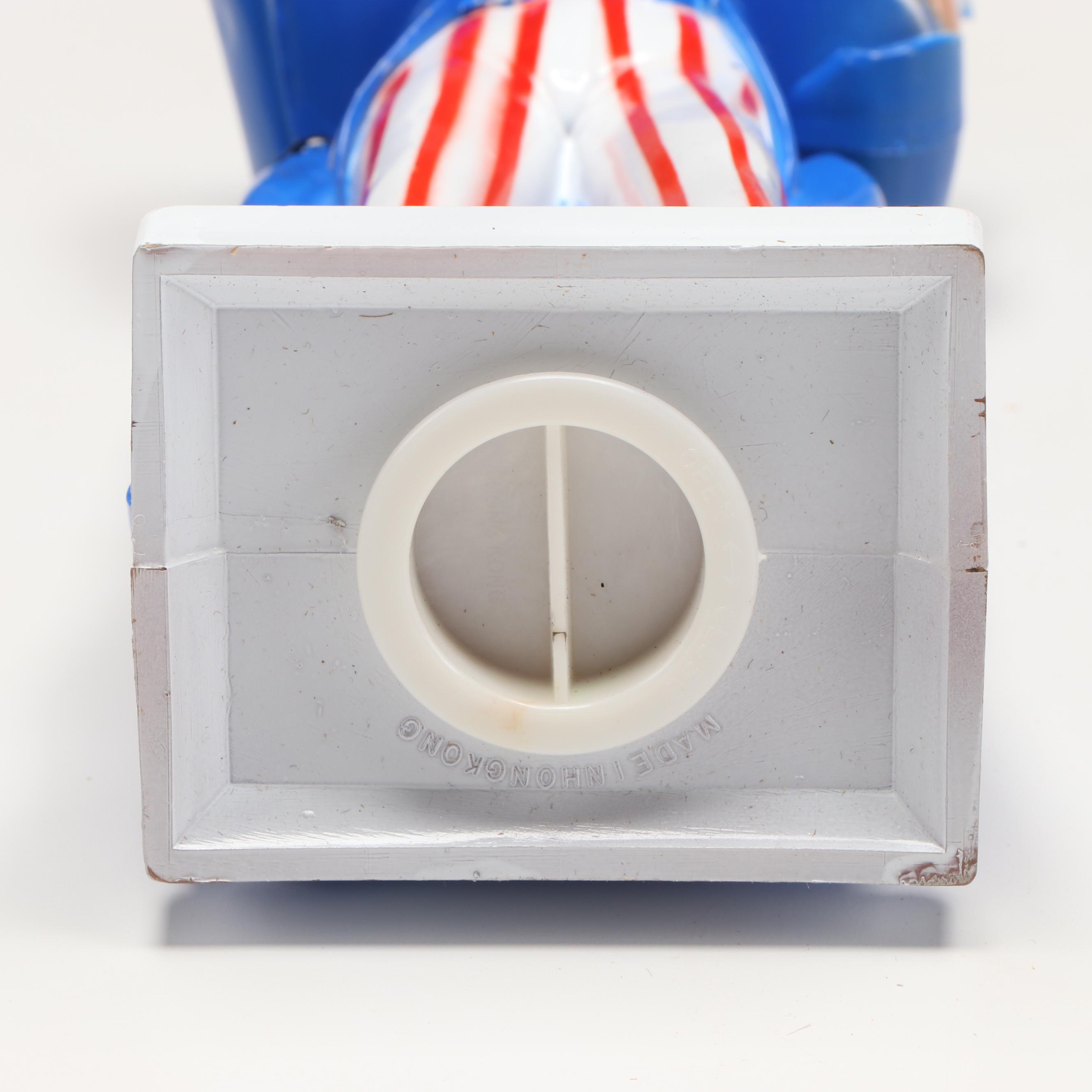 J.S.N.Y Uncle Sam Coin Counter Bank with Ceramic, Chalkware, and Other Banks