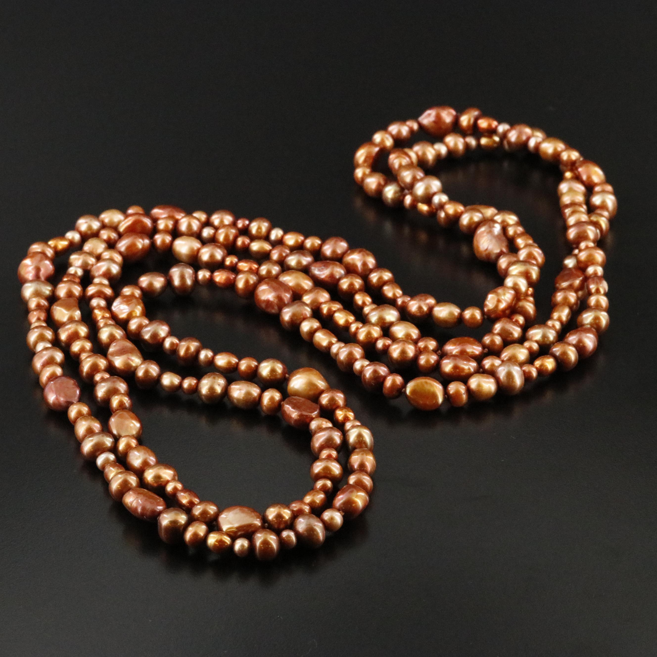 Rope Length Pearl Necklace