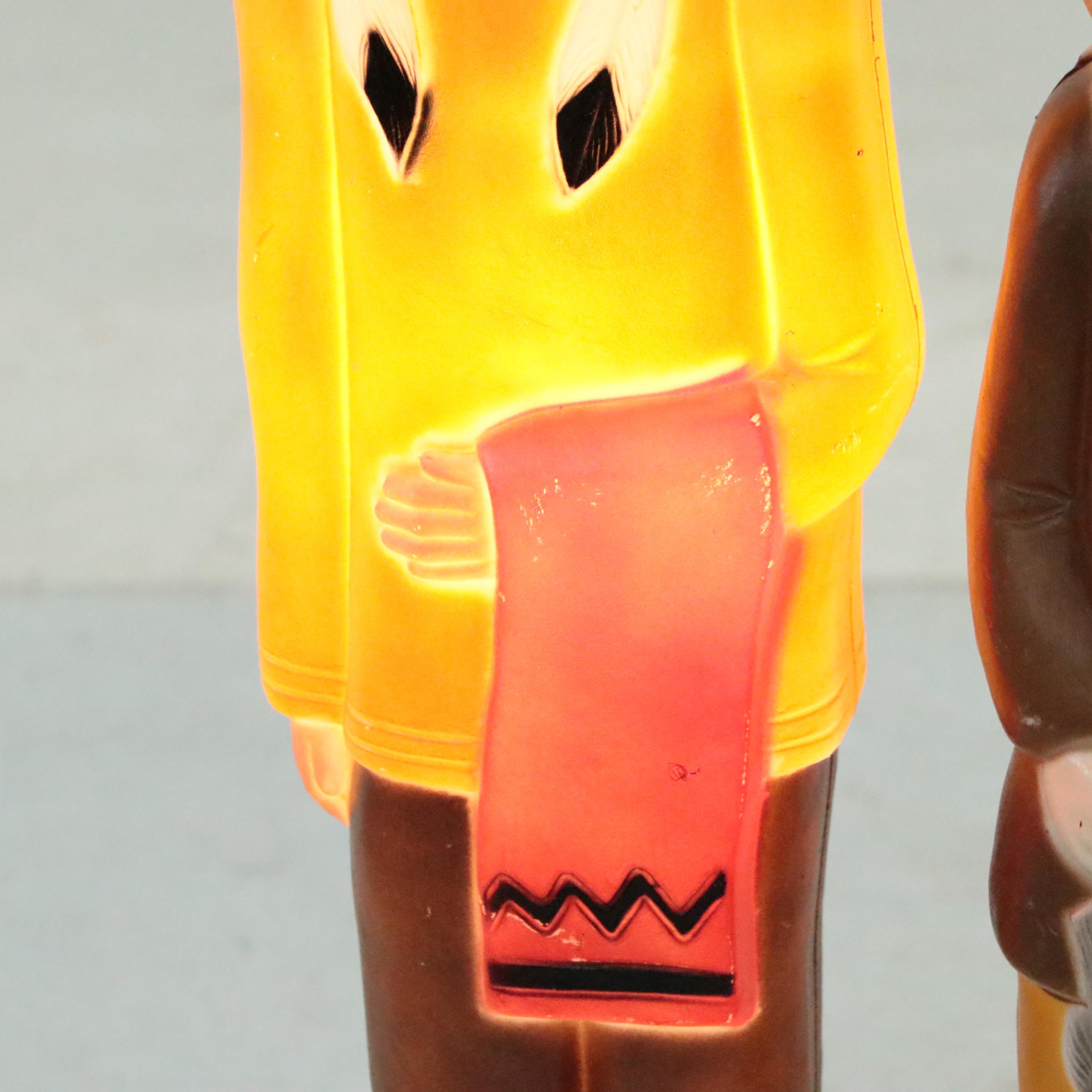 Thanksgiving Inspired Illuminating Blow Mold Décor, Late 20th Century