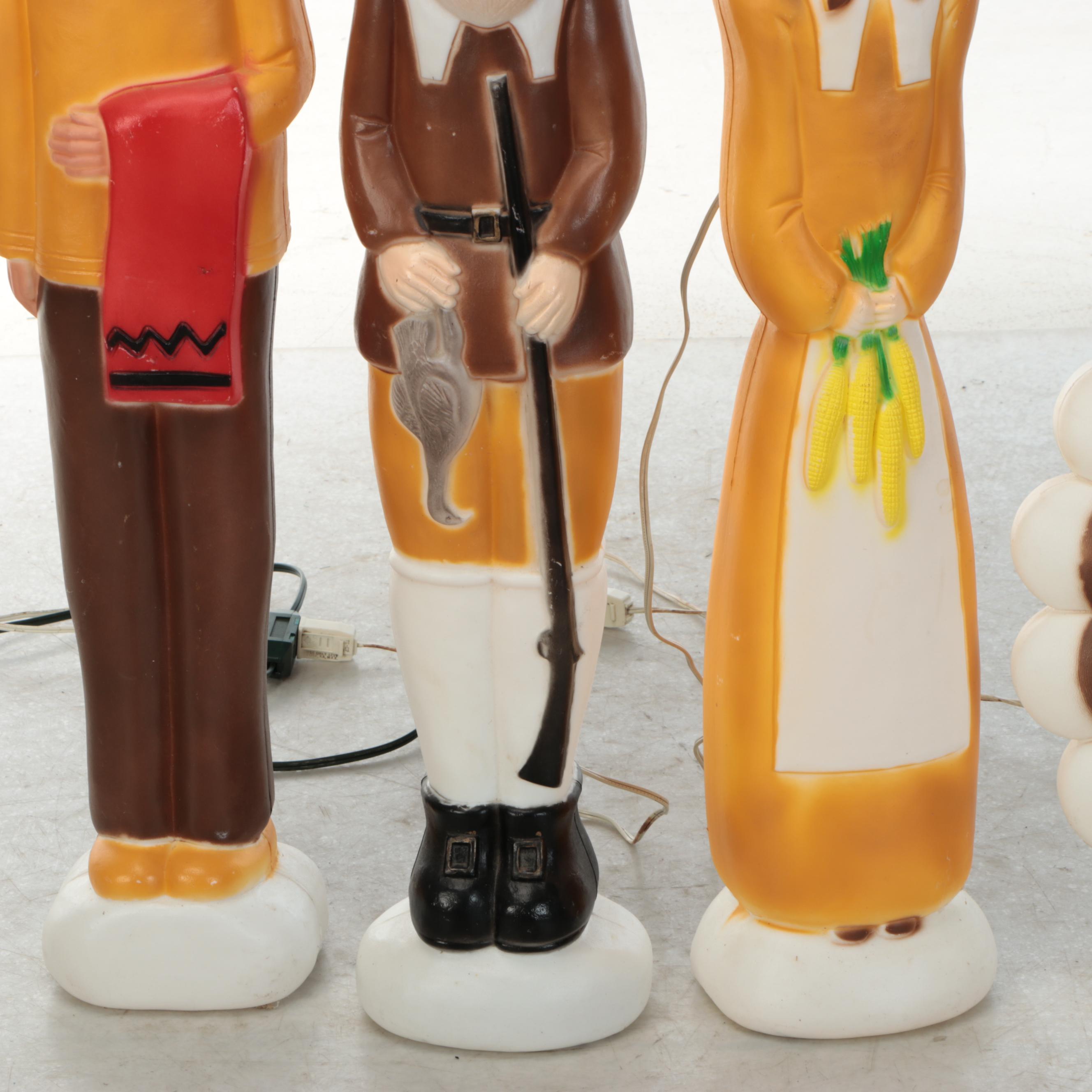 Thanksgiving Inspired Illuminating Blow Mold Décor, Late 20th Century