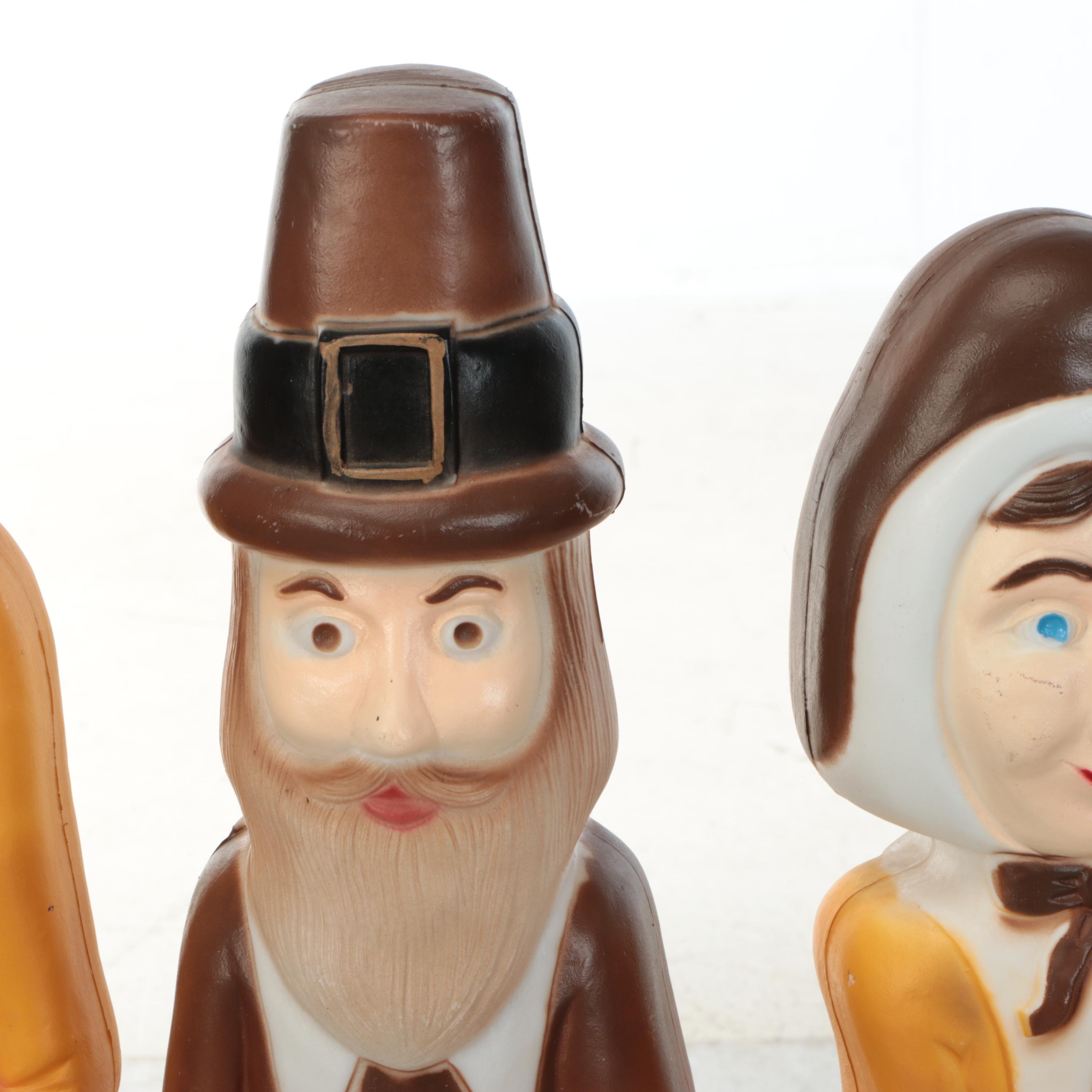 Thanksgiving Inspired Illuminating Blow Mold Décor, Late 20th Century