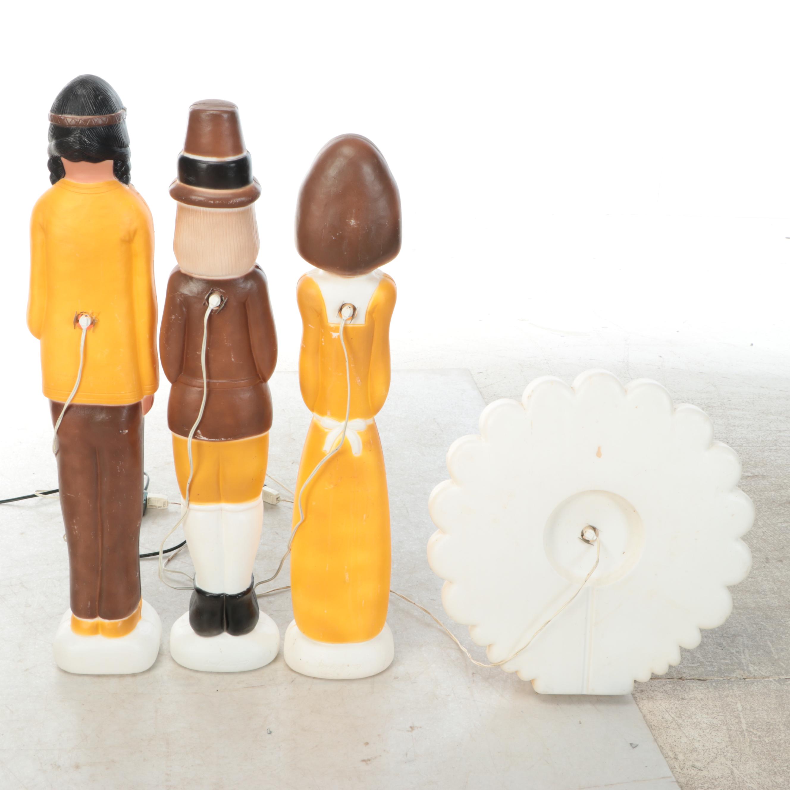 Thanksgiving Inspired Illuminating Blow Mold Décor, Late 20th Century