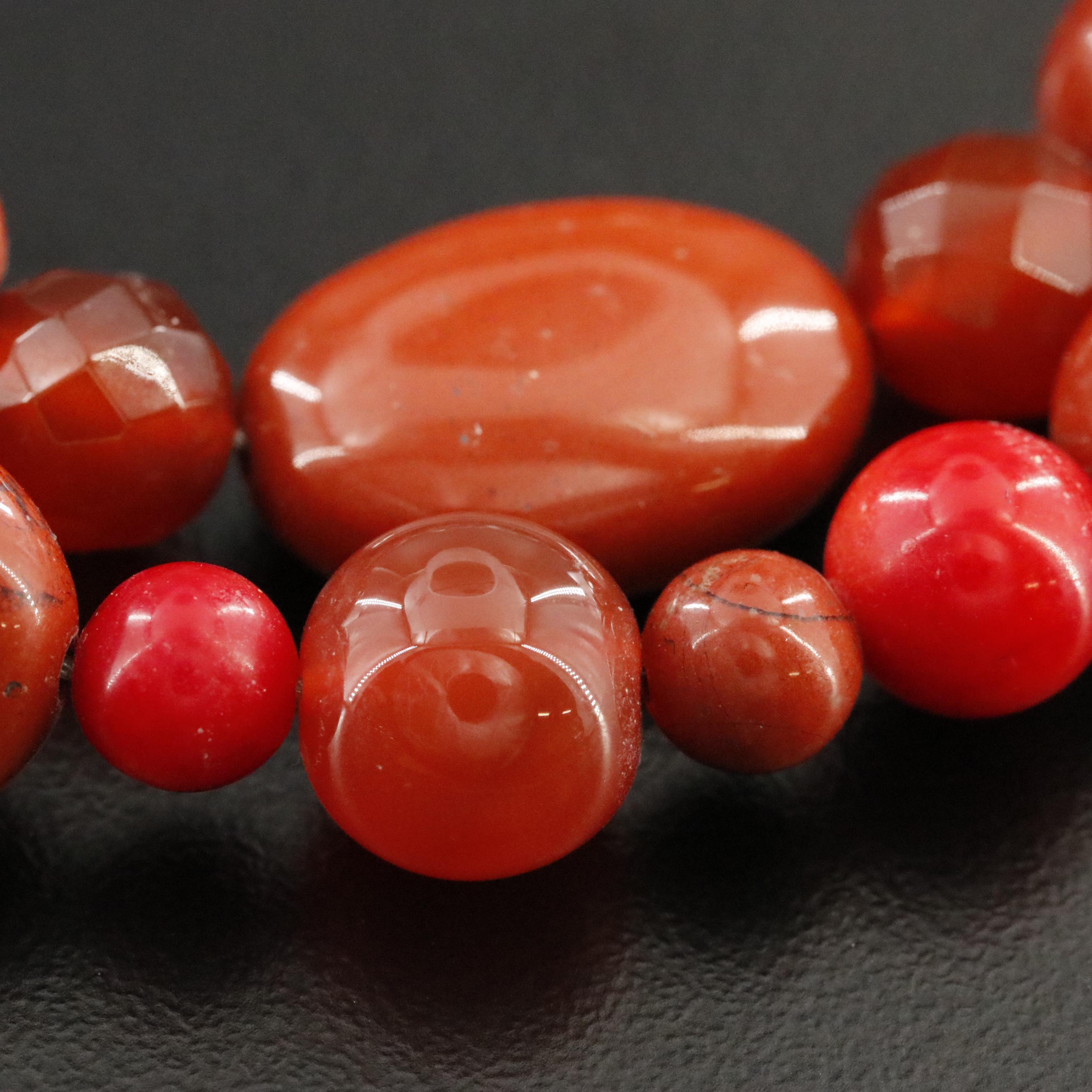 Carolyn Pollack for Relios Sterling Coral and Gemstone Necklace and Bracelet