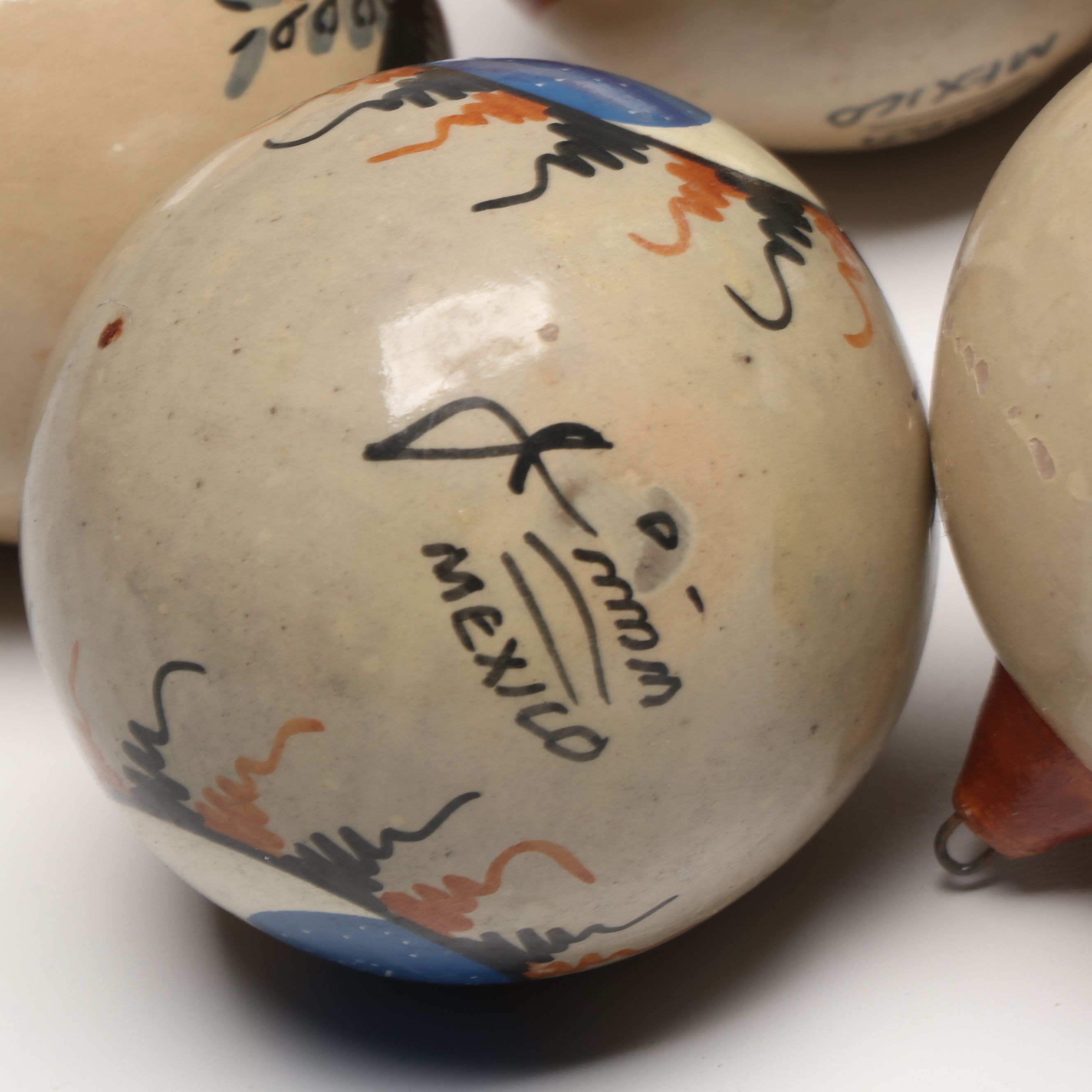 Fernando Jimon Melchor Mexican Folk Art Pottery Ornaments