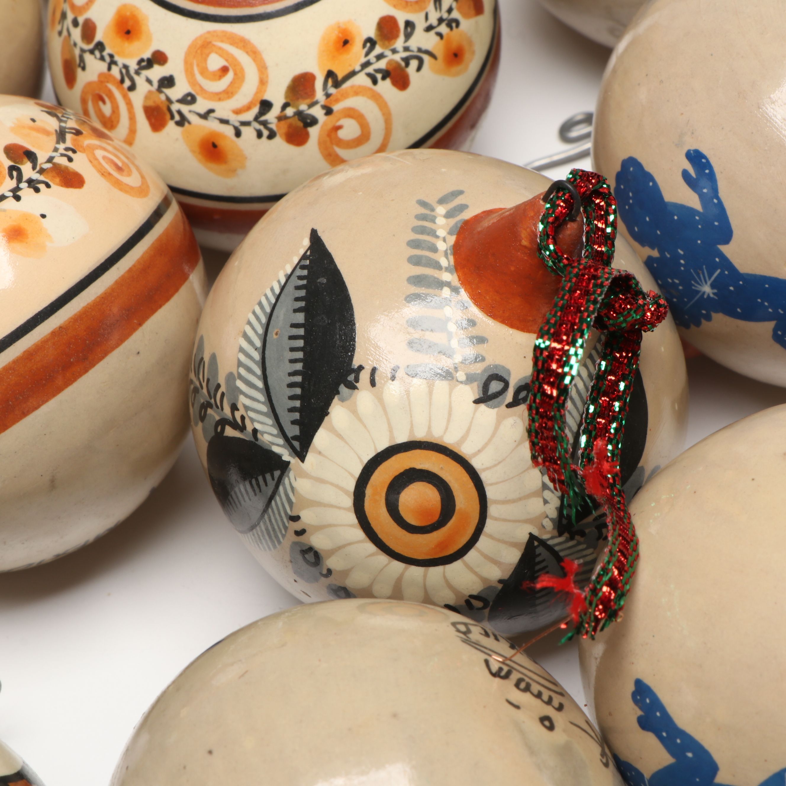 Fernando Jimon Melchor Mexican Folk Art Pottery Ornaments