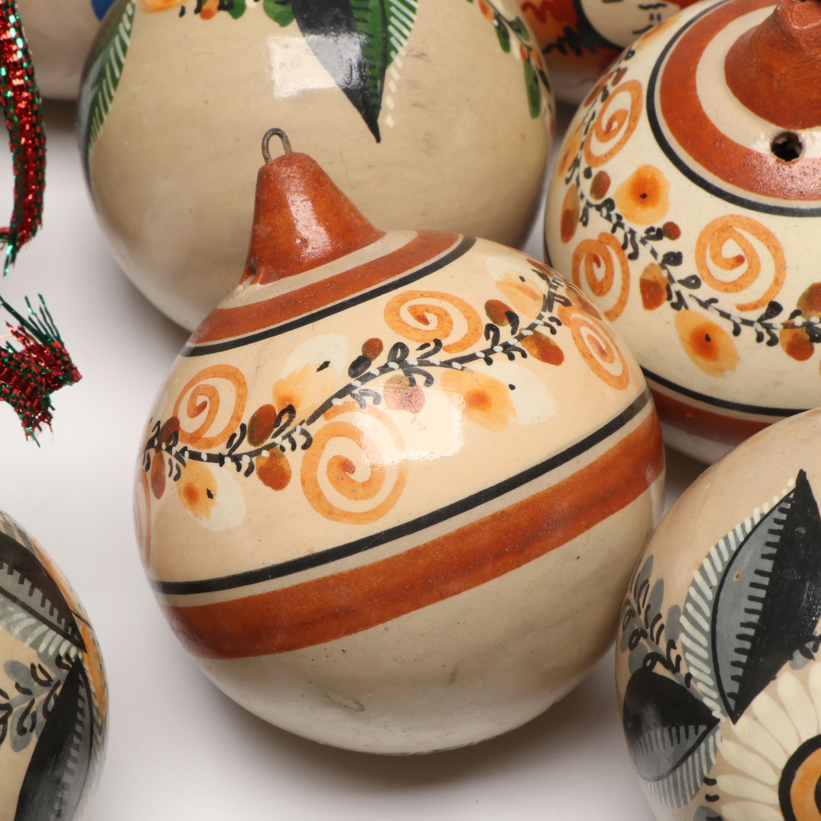 Fernando Jimon Melchor Mexican Folk Art Pottery Ornaments