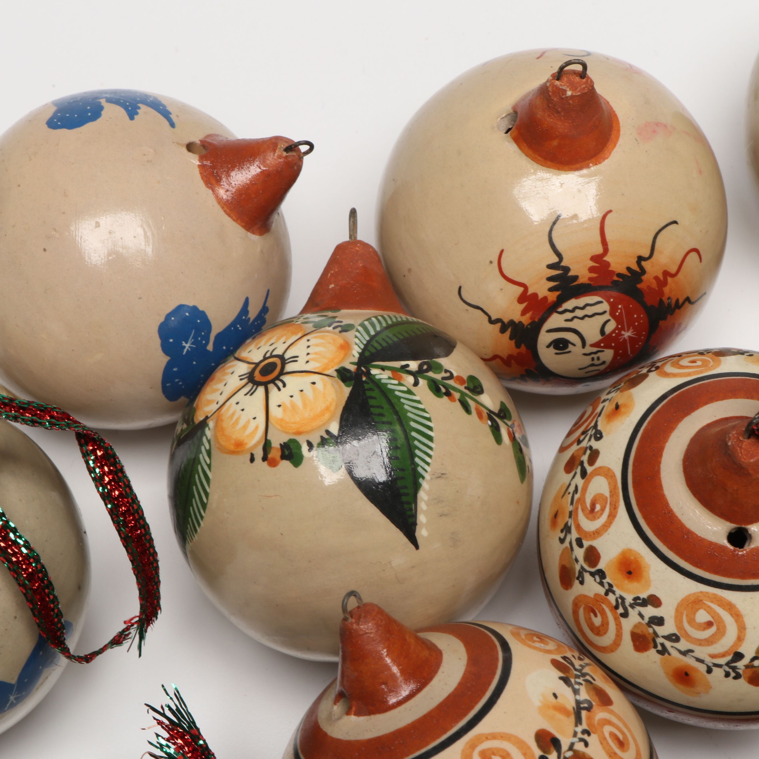 Fernando Jimon Melchor Mexican Folk Art Pottery Ornaments
