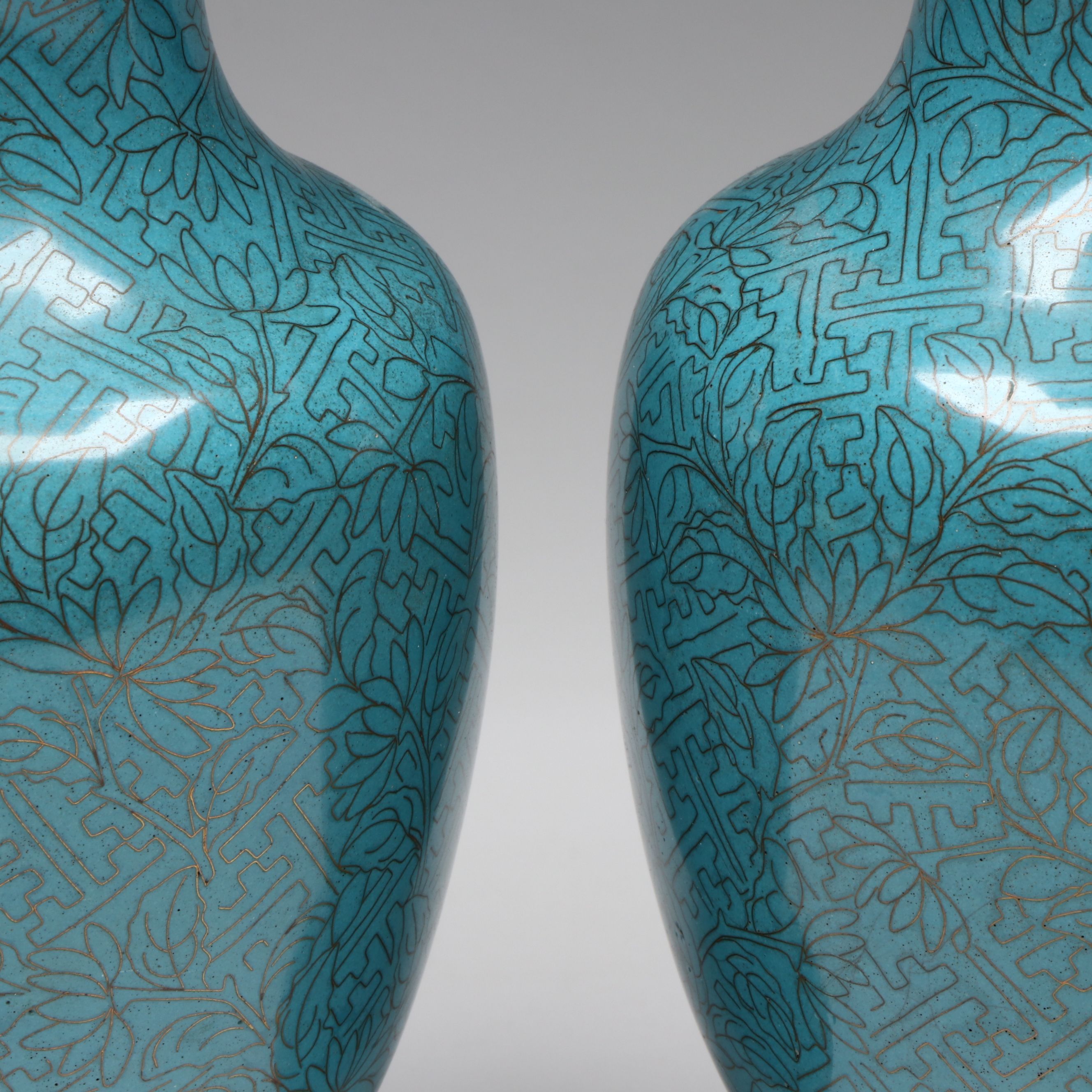 Chinese Cloisonné Metal Vases