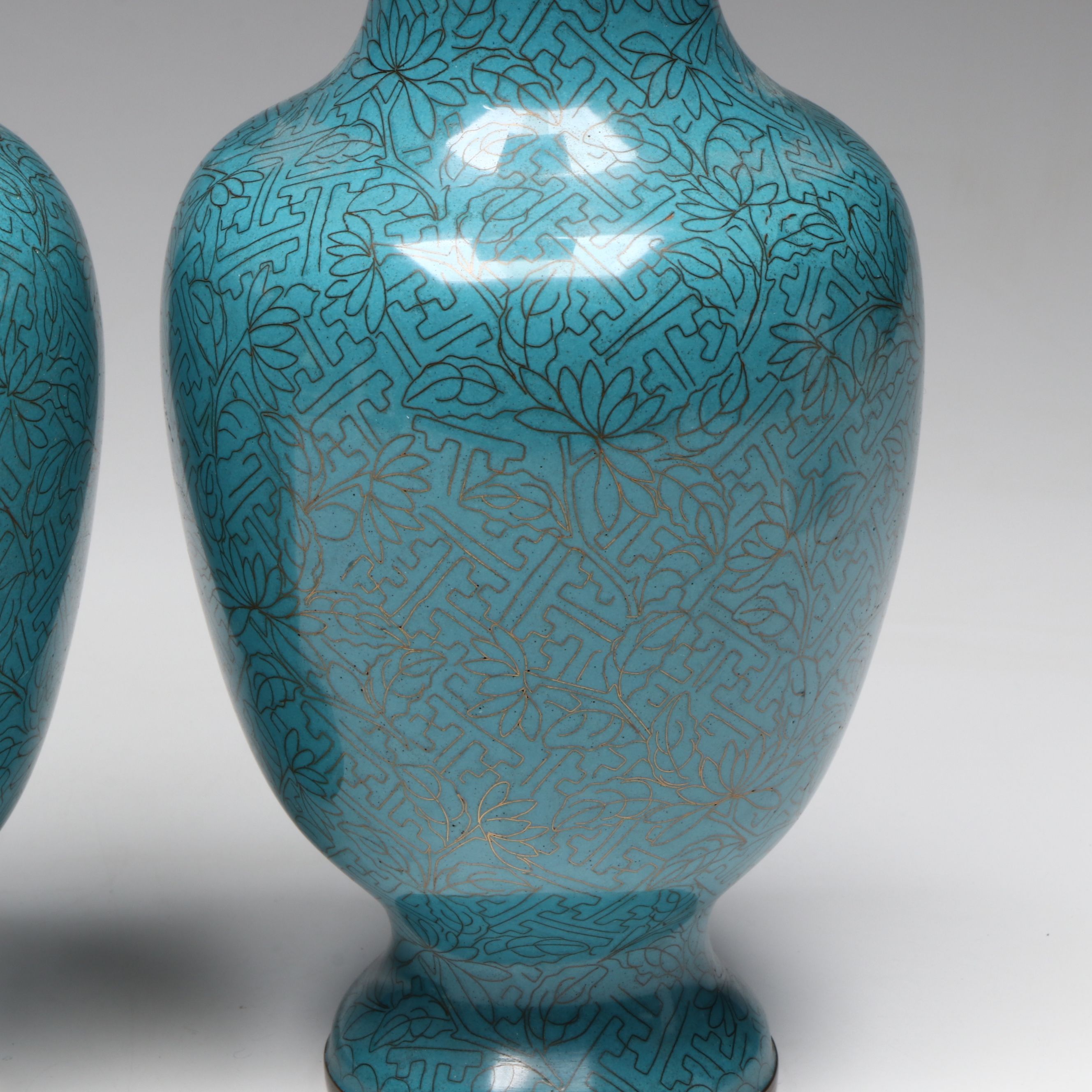 Chinese Cloisonné Metal Vases