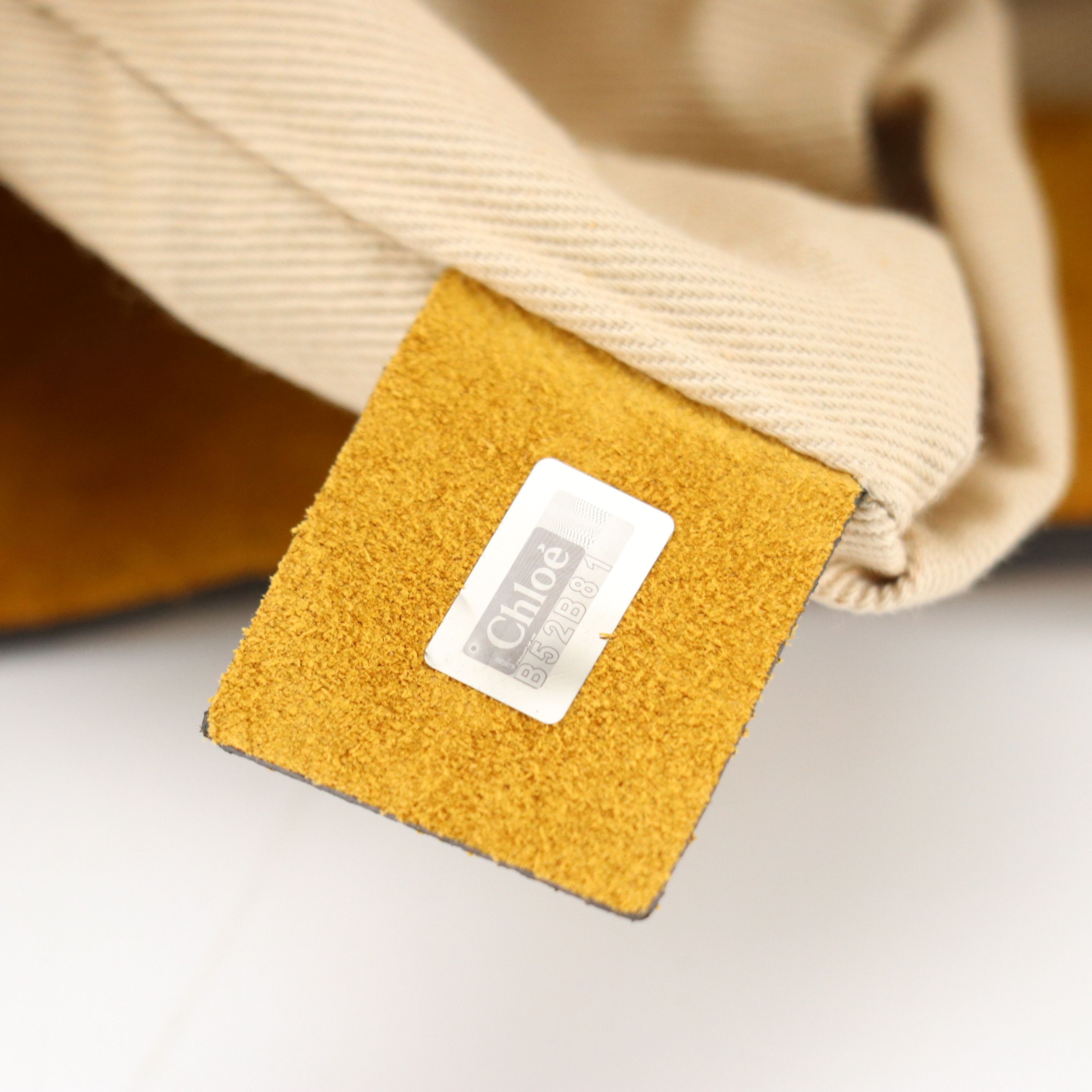 Chloé Lexa Two-Way Bag in Mustard Yellow Suede and Brown Calfskin Leather