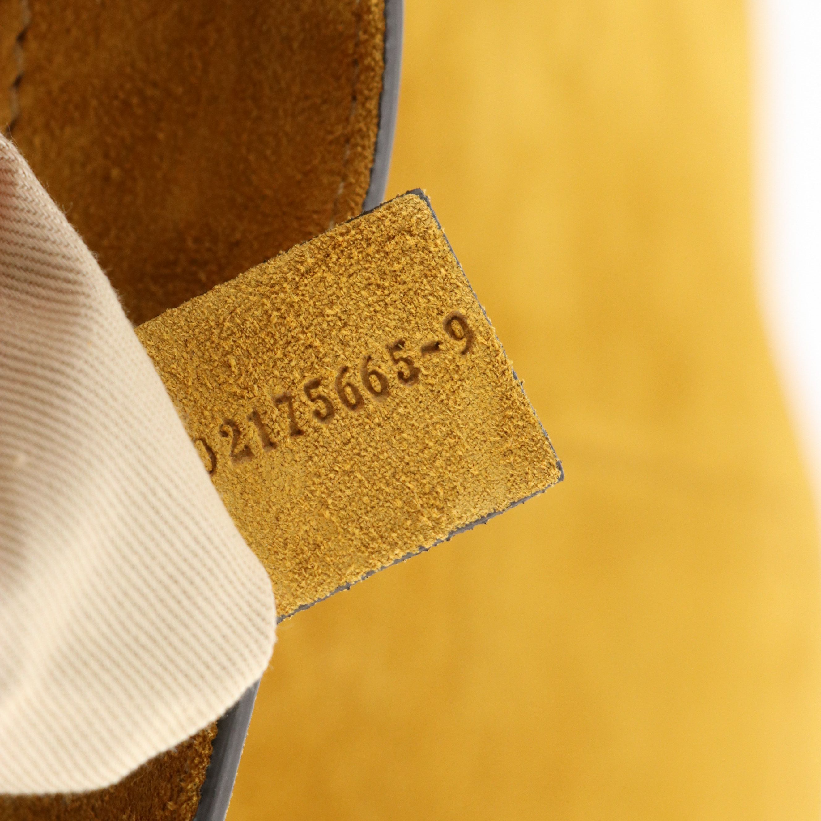 Chloé Lexa Two-Way Bag in Mustard Yellow Suede and Brown Calfskin Leather