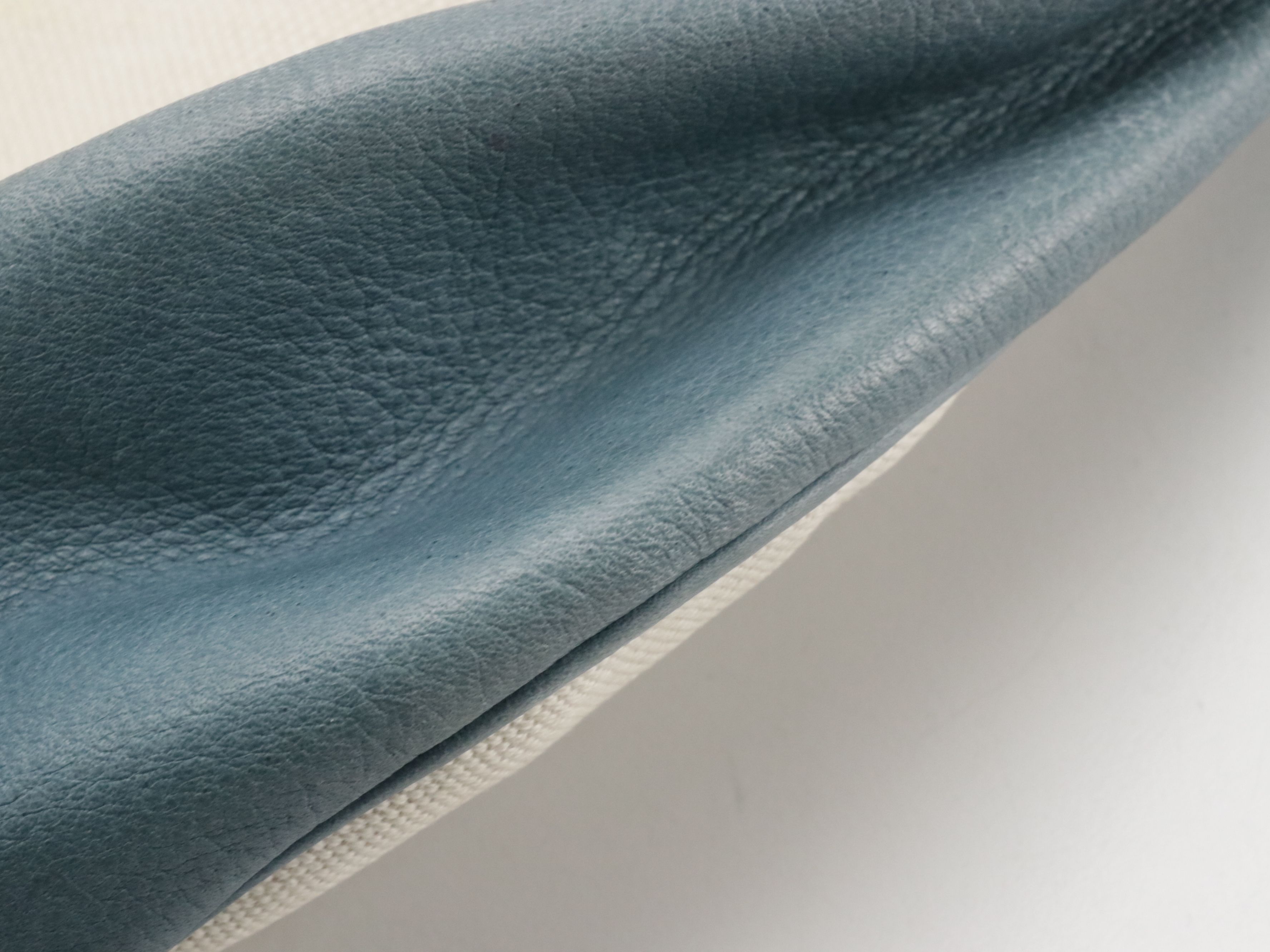 Loewe Studded Anagram Pocket Crossbody Bag in White Canvas and Blue Leather