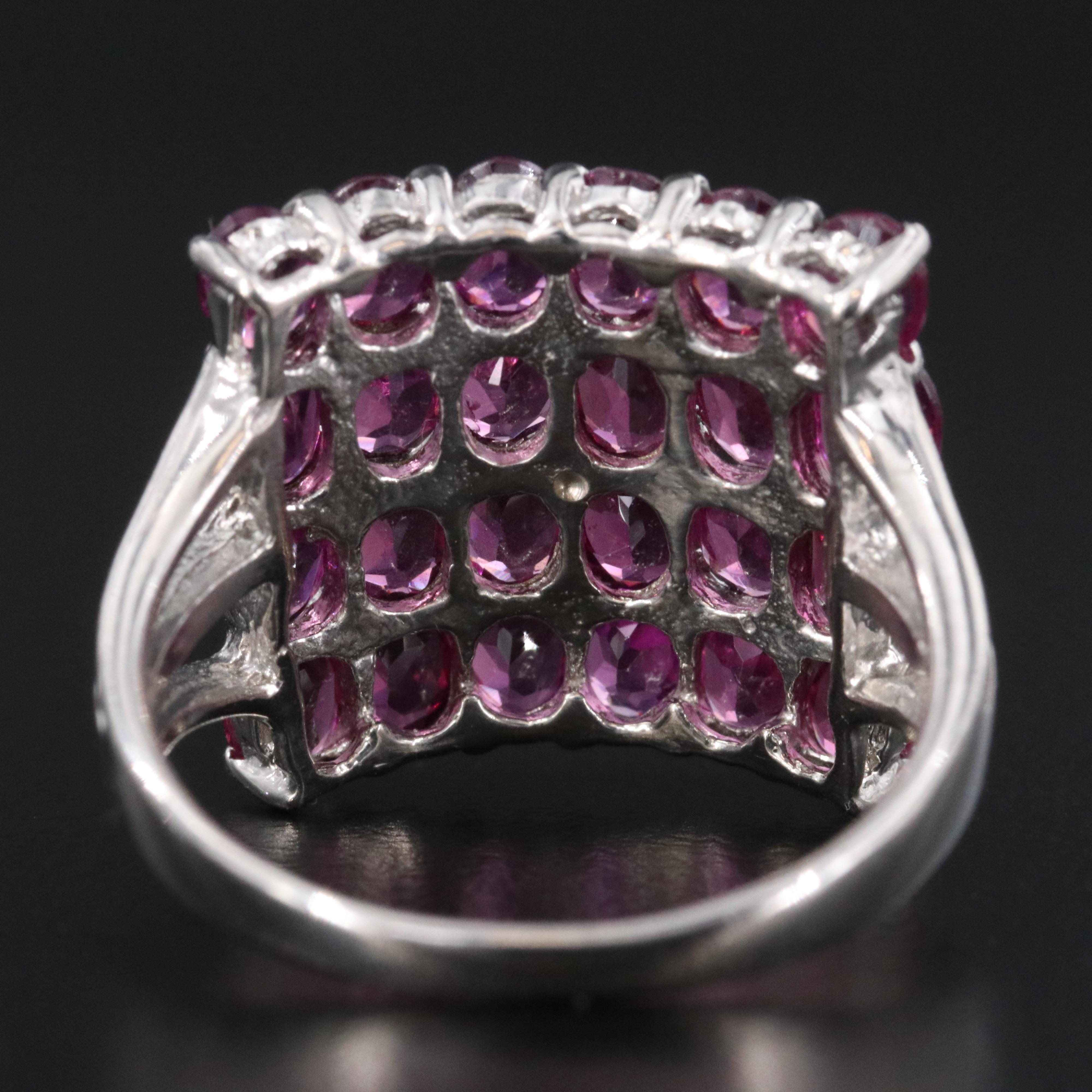 Sterling Rhodolite Garnet Ring
