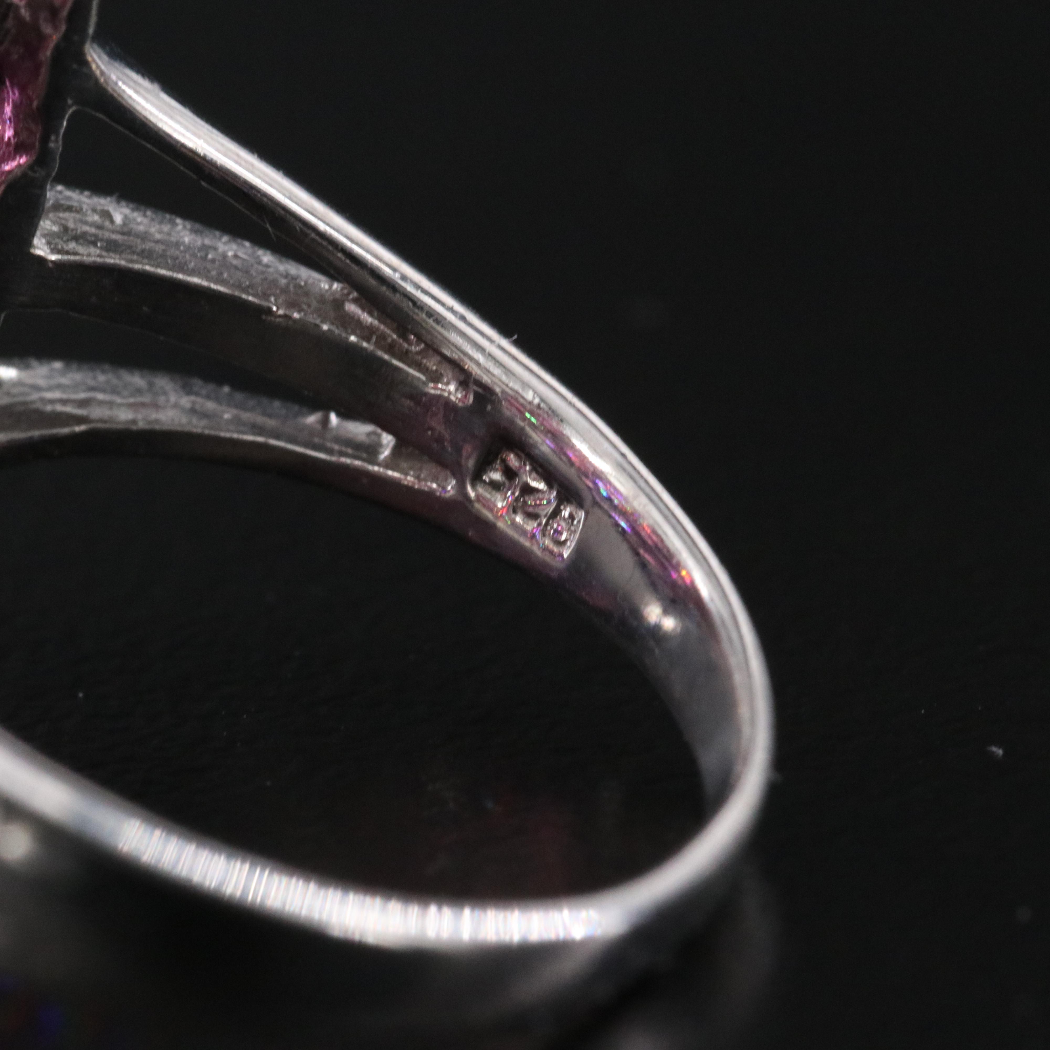 Sterling Rhodolite Garnet Ring