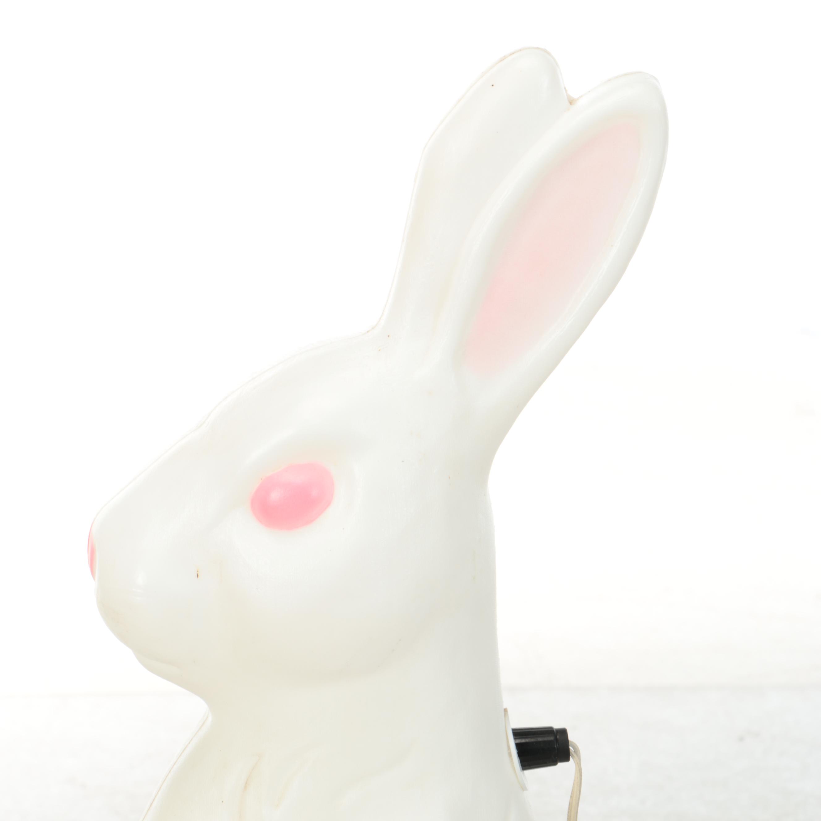 Don Featherstone Illuminating Blow Mold Easter Rabbit, Late 20th Century
