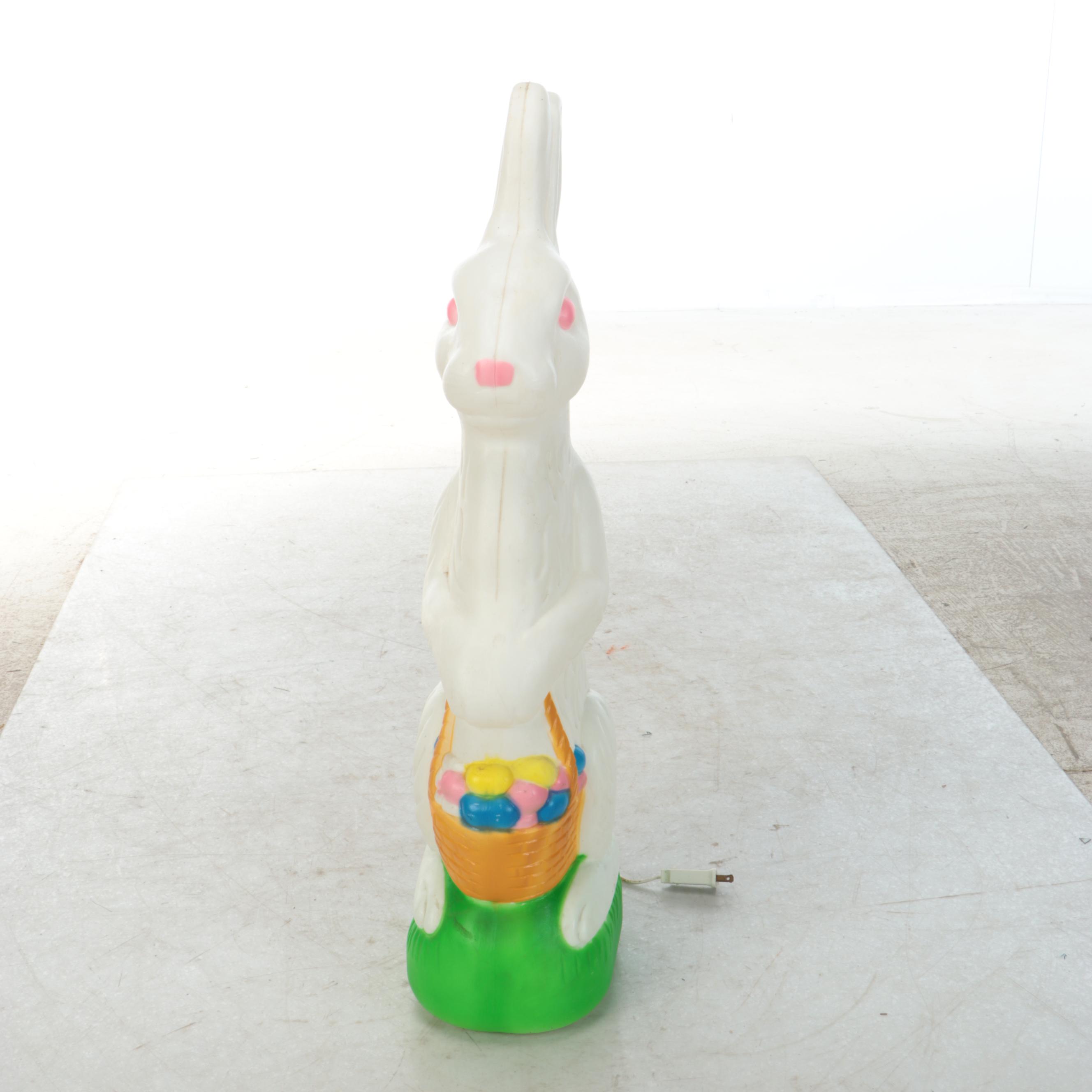 Don Featherstone Illuminating Blow Mold Easter Rabbit, Late 20th Century