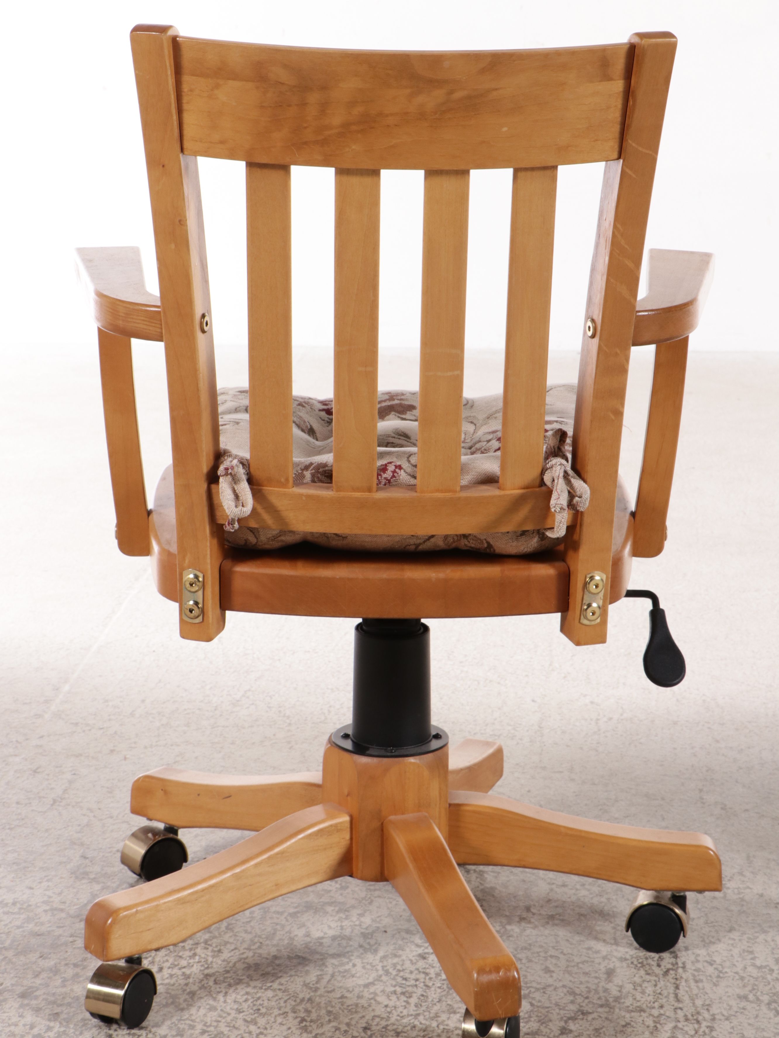 Late Victorian Style Oak  Tambour Roll-Top Desk with Coordinating Chair