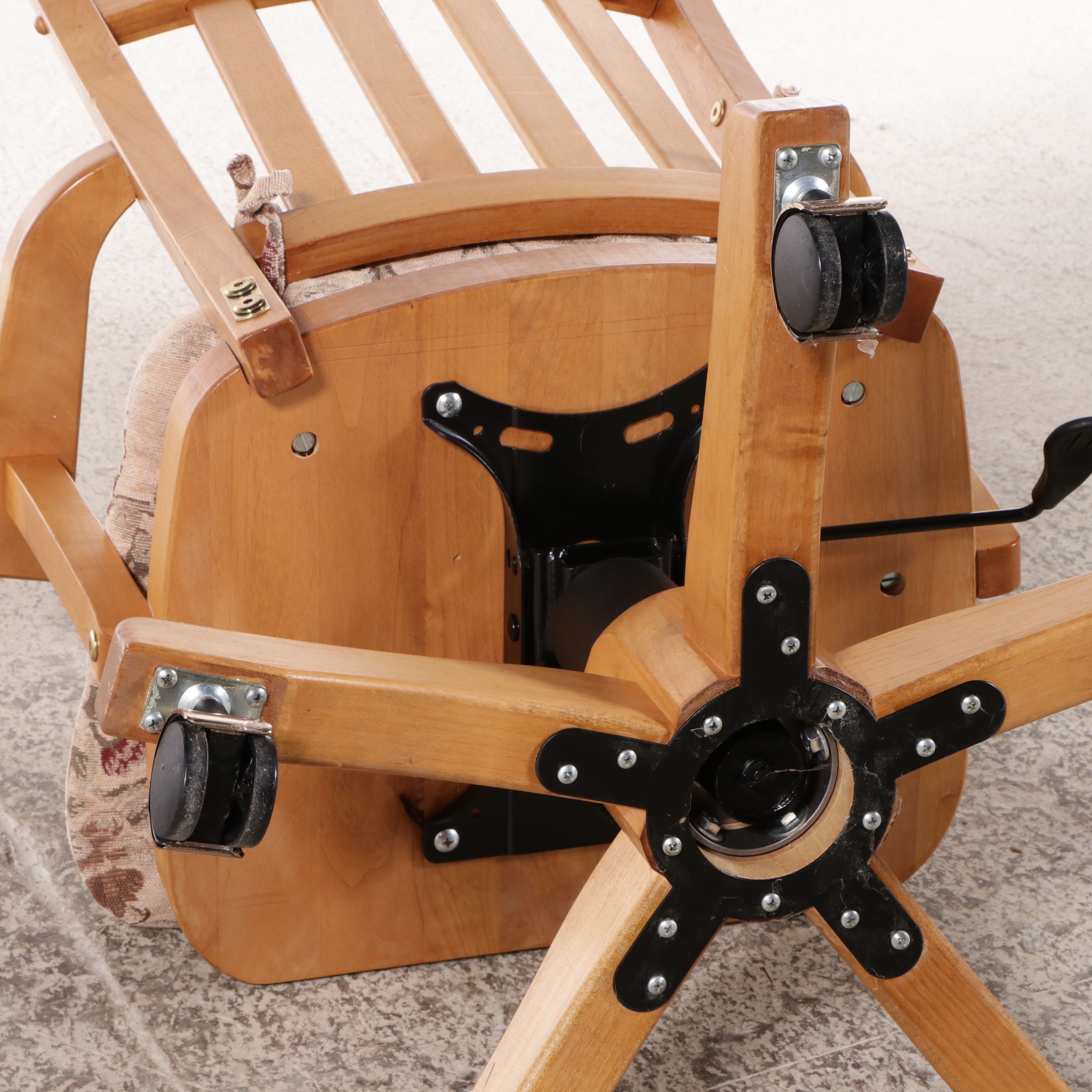 Late Victorian Style Oak  Tambour Roll-Top Desk with Coordinating Chair