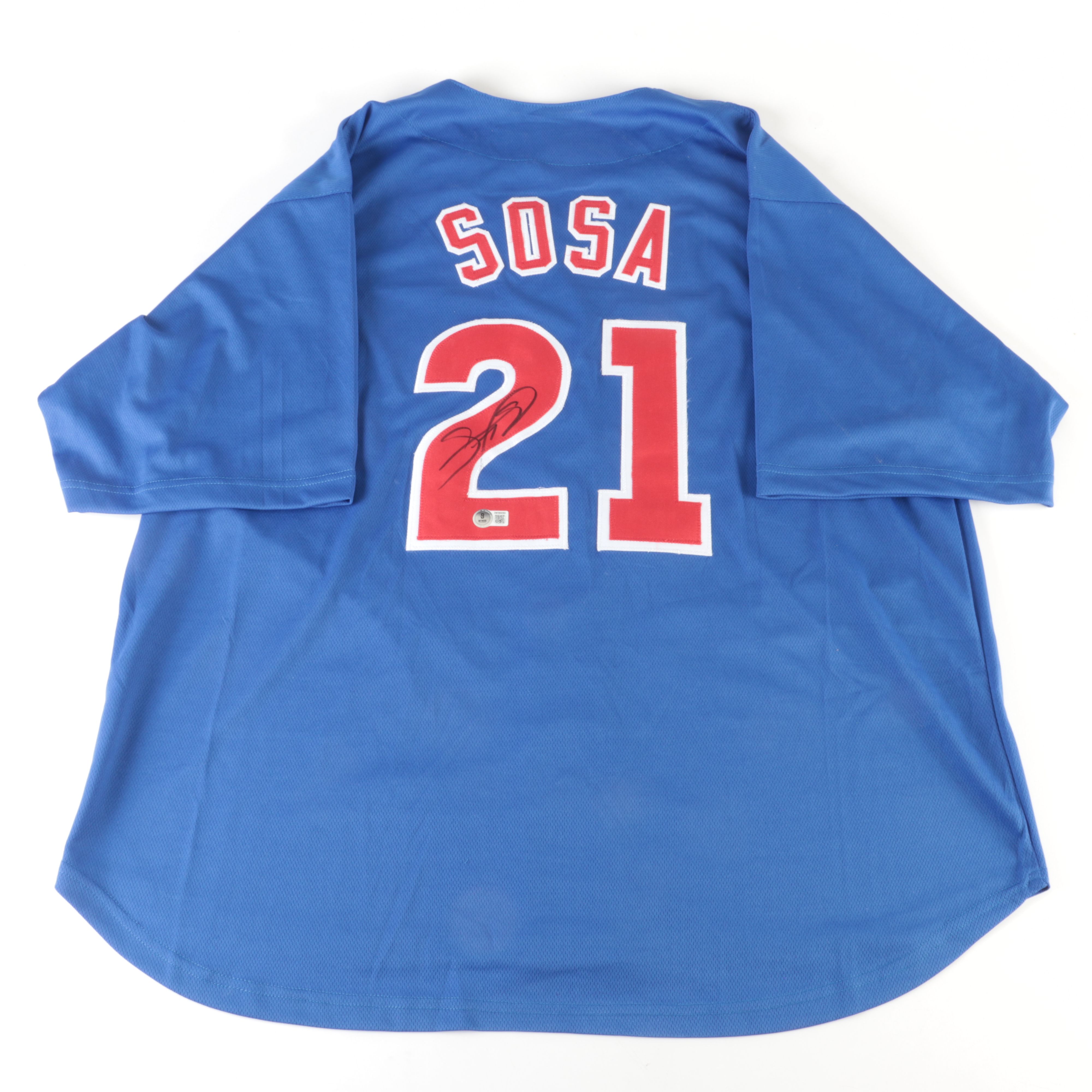 Sammy Sosa Signed Chicago Cubs Baseball Jersey, Beckett