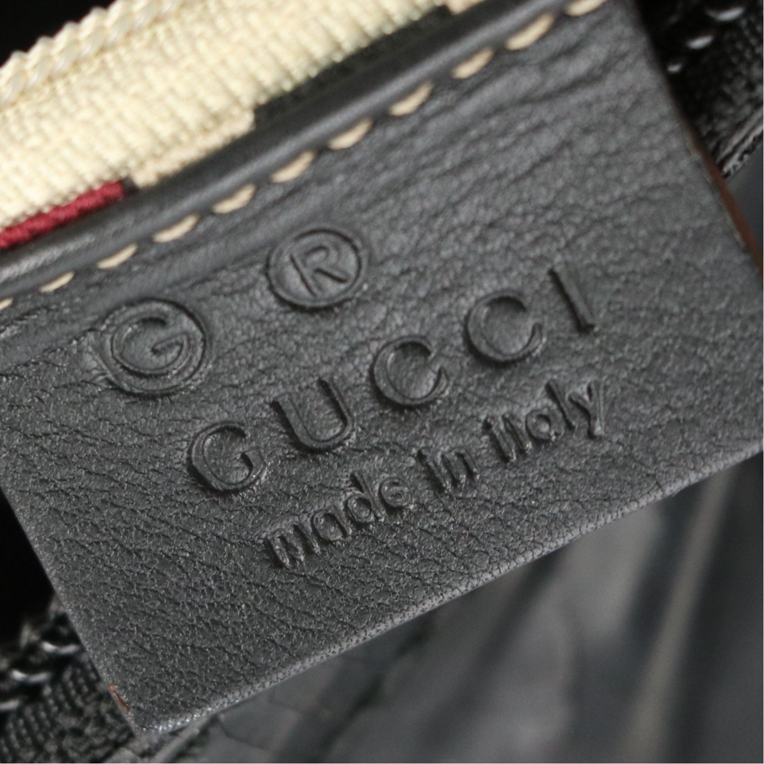 Gucci Medium Half Moon Hobo Shoulder Bag in Black Vinyl