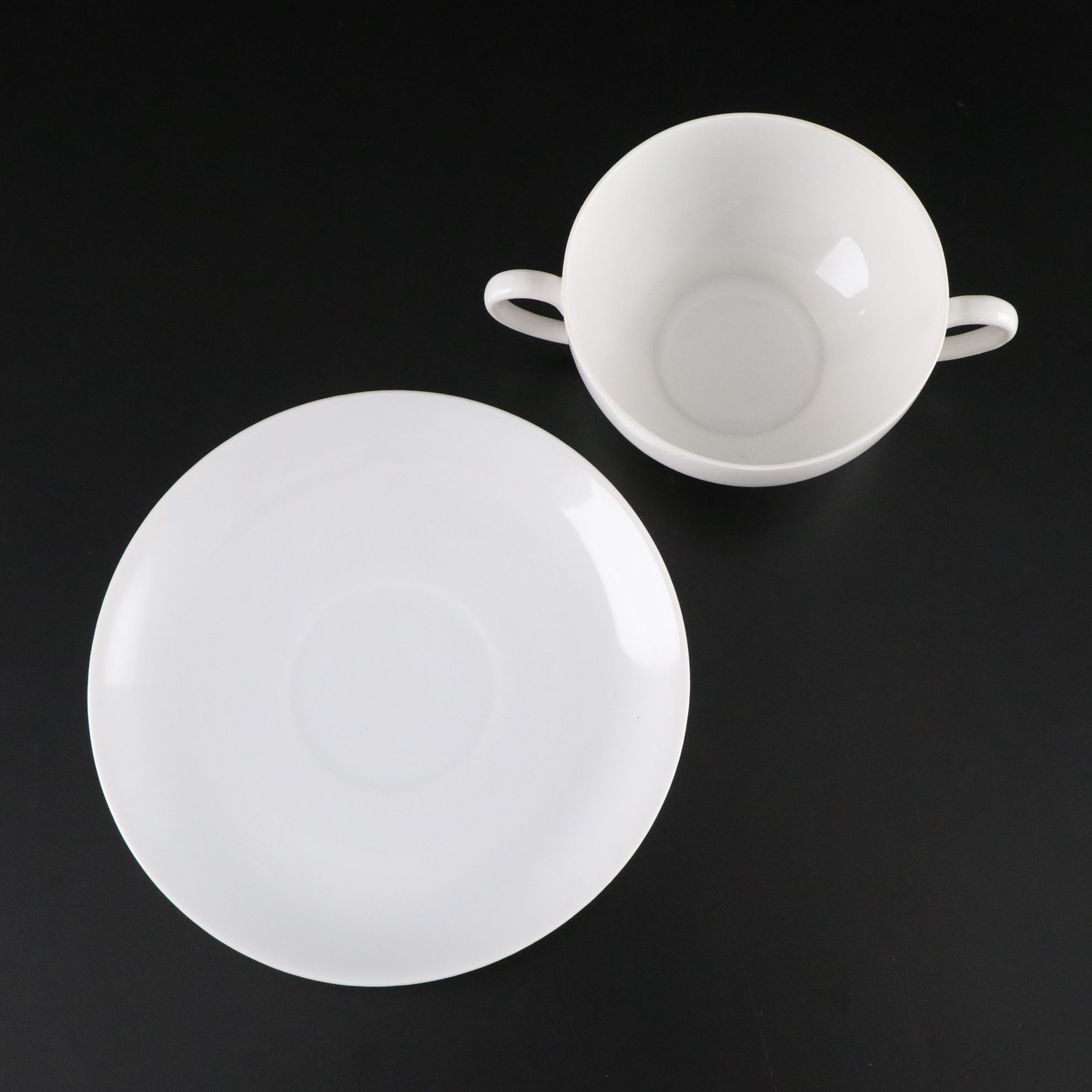 Prussia Cream Soup Cups & Saucers