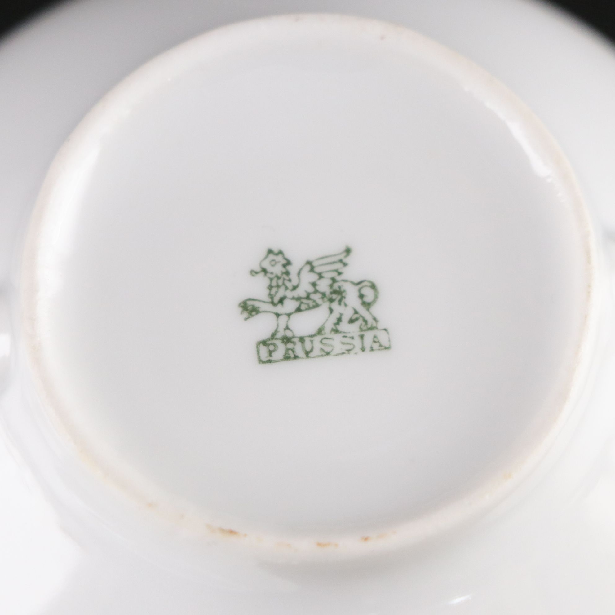 Prussia Cream Soup Cups & Saucers