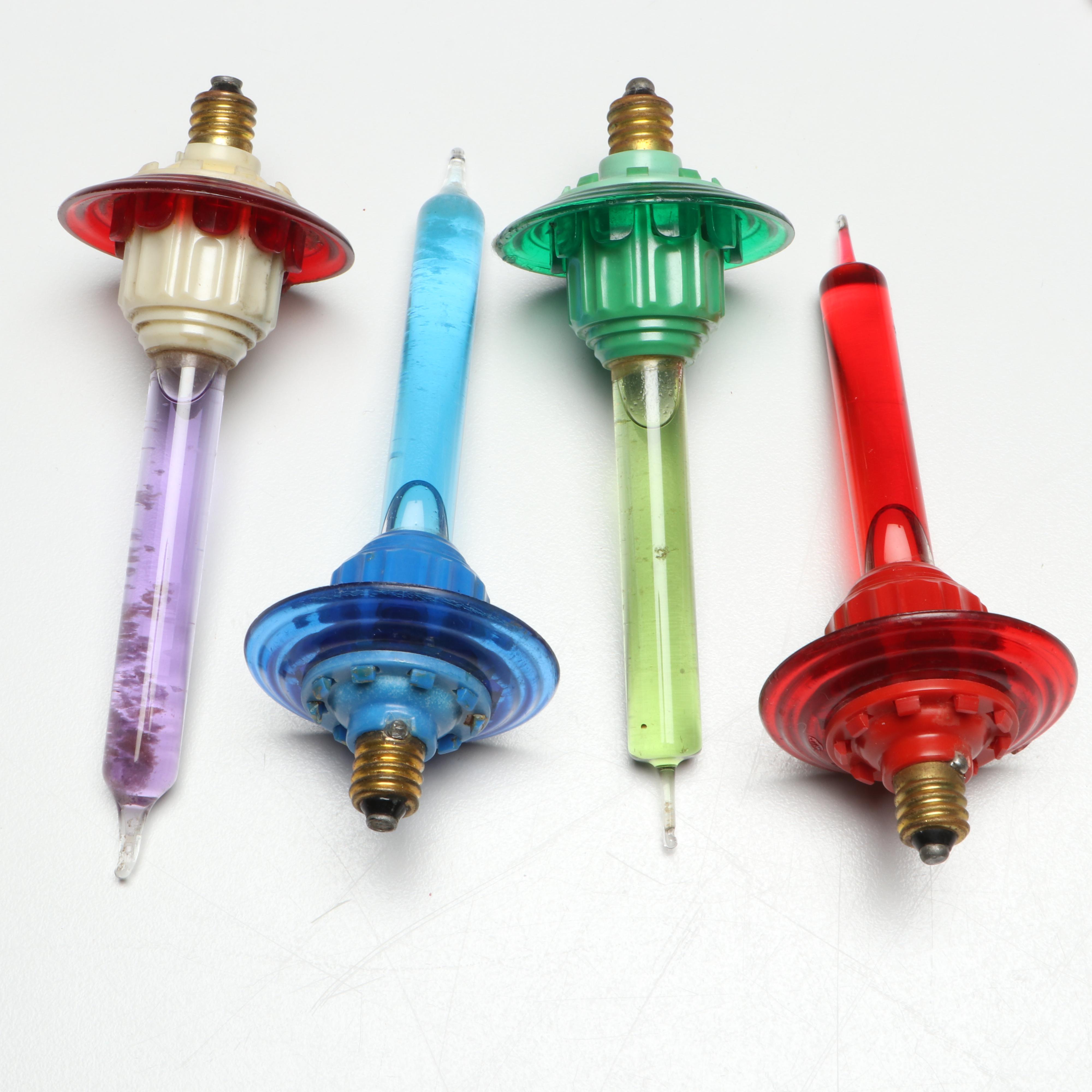 Sterling Bubble Lights and More Christmas Lights, Mid to Late 20th Century