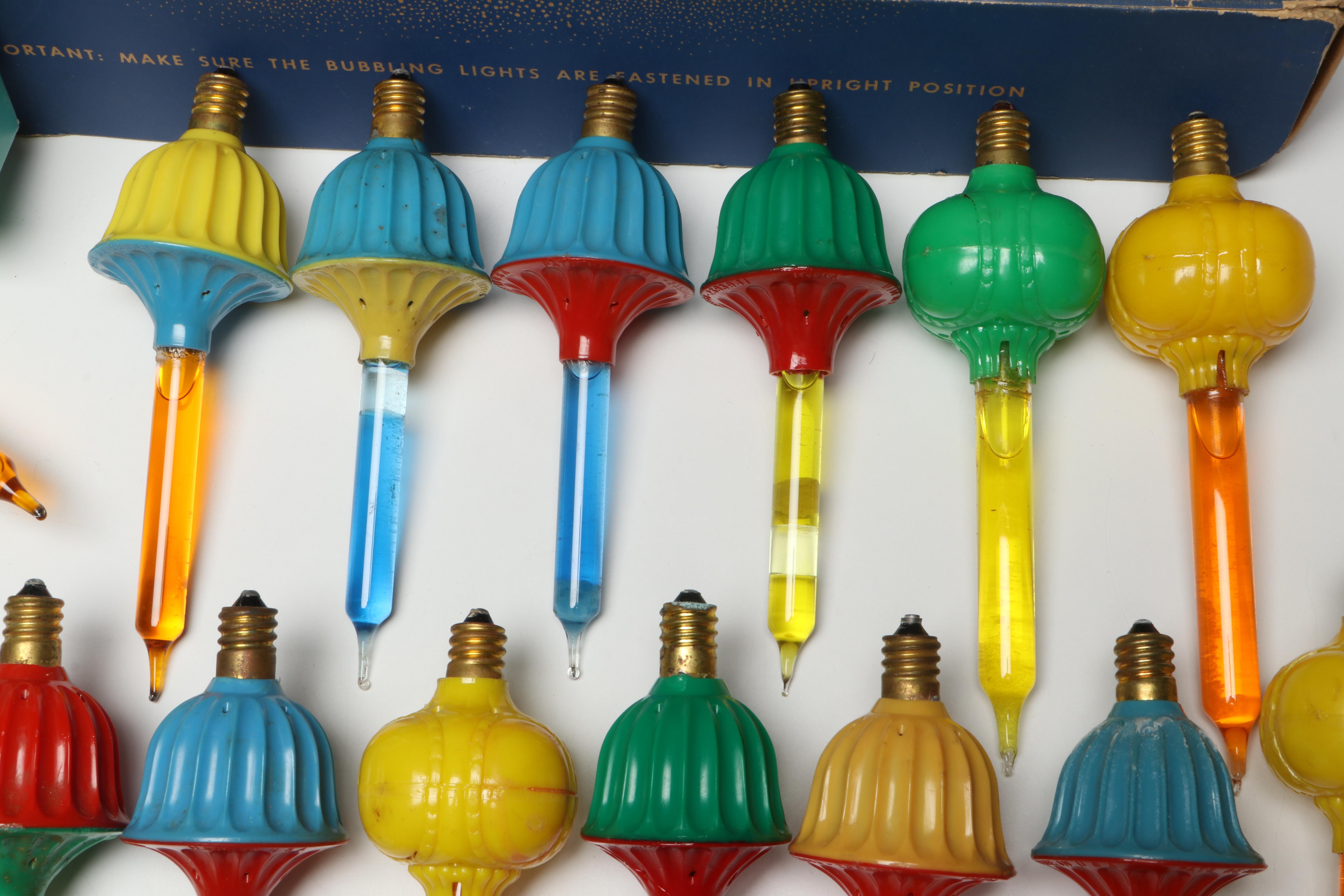 Sterling Bubble Lights and More Christmas Lights, Mid to Late 20th Century