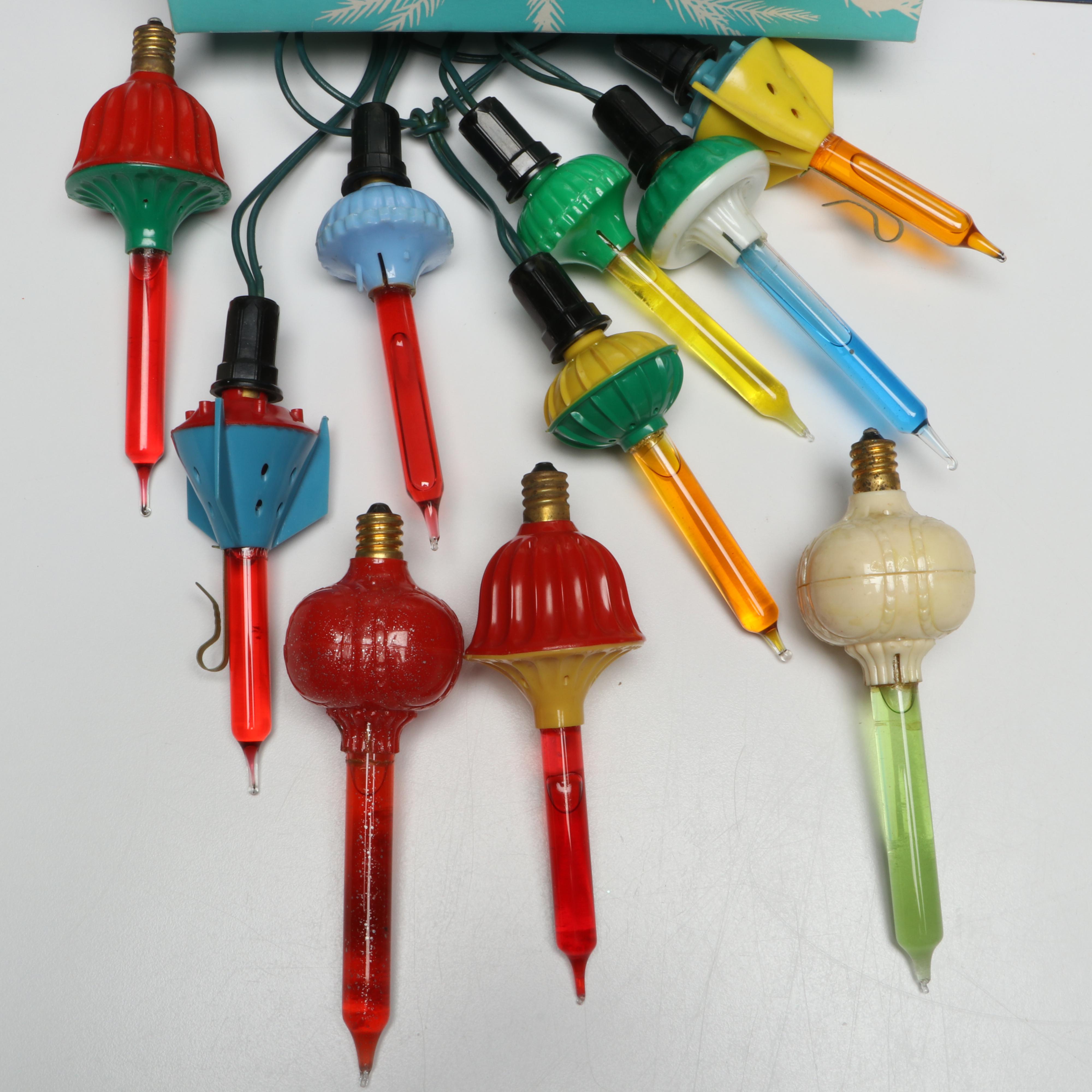 Sterling Bubble Lights and More Christmas Lights, Mid to Late 20th Century