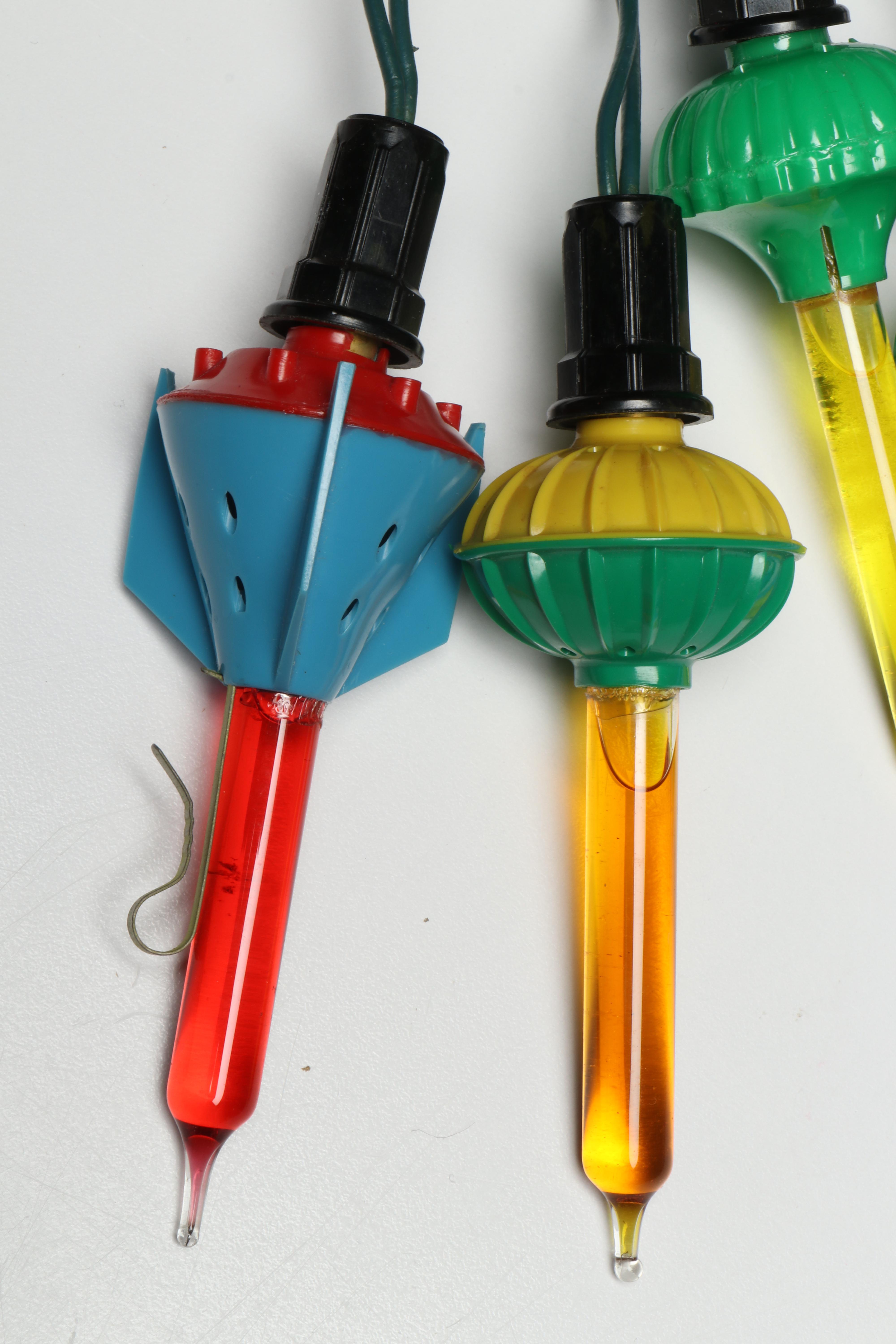 Sterling Bubble Lights and More Christmas Lights, Mid to Late 20th Century