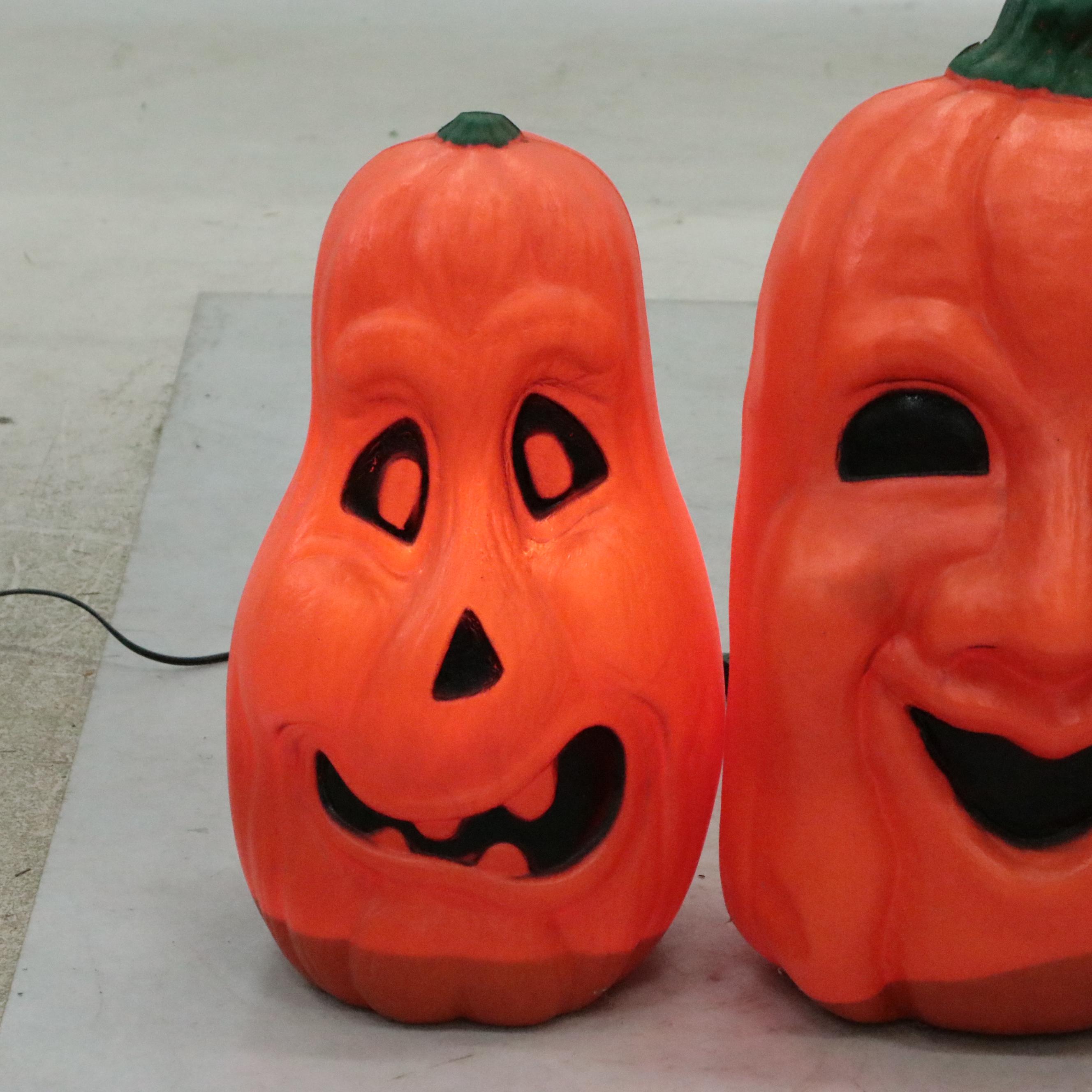 Illuminating Blow Mold Halloween Pumpkins