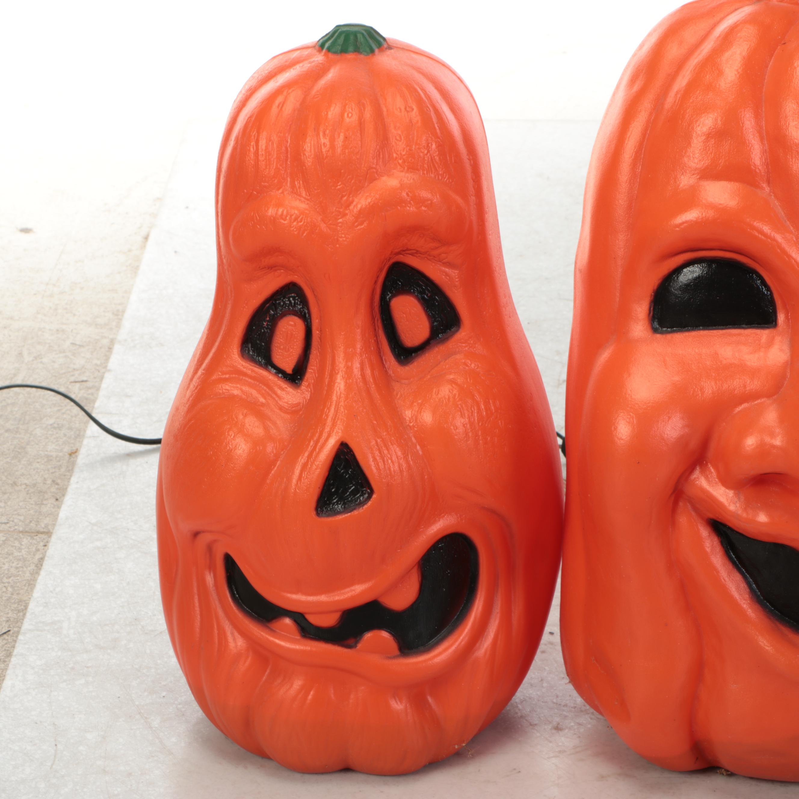 Illuminating Blow Mold Halloween Pumpkins