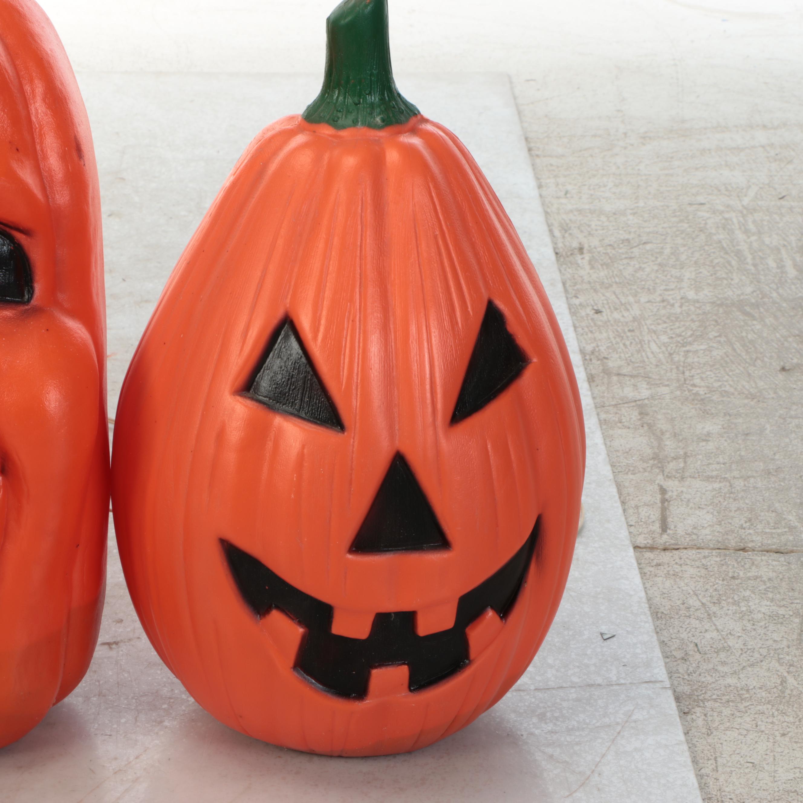 Illuminating Blow Mold Halloween Pumpkins