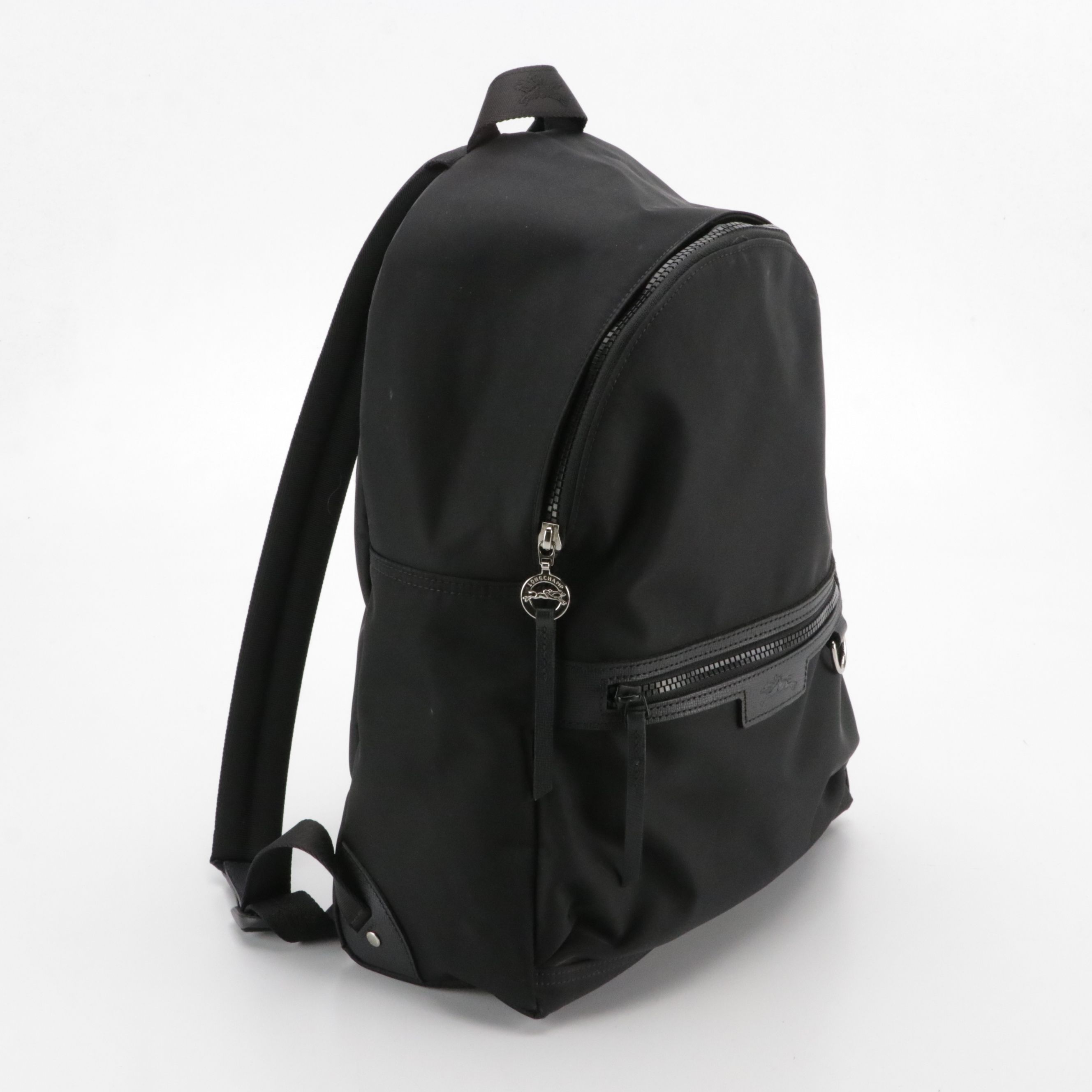 Longchamp Le Pliage Neo Backpack in Black Nylon with Cowhide Trim