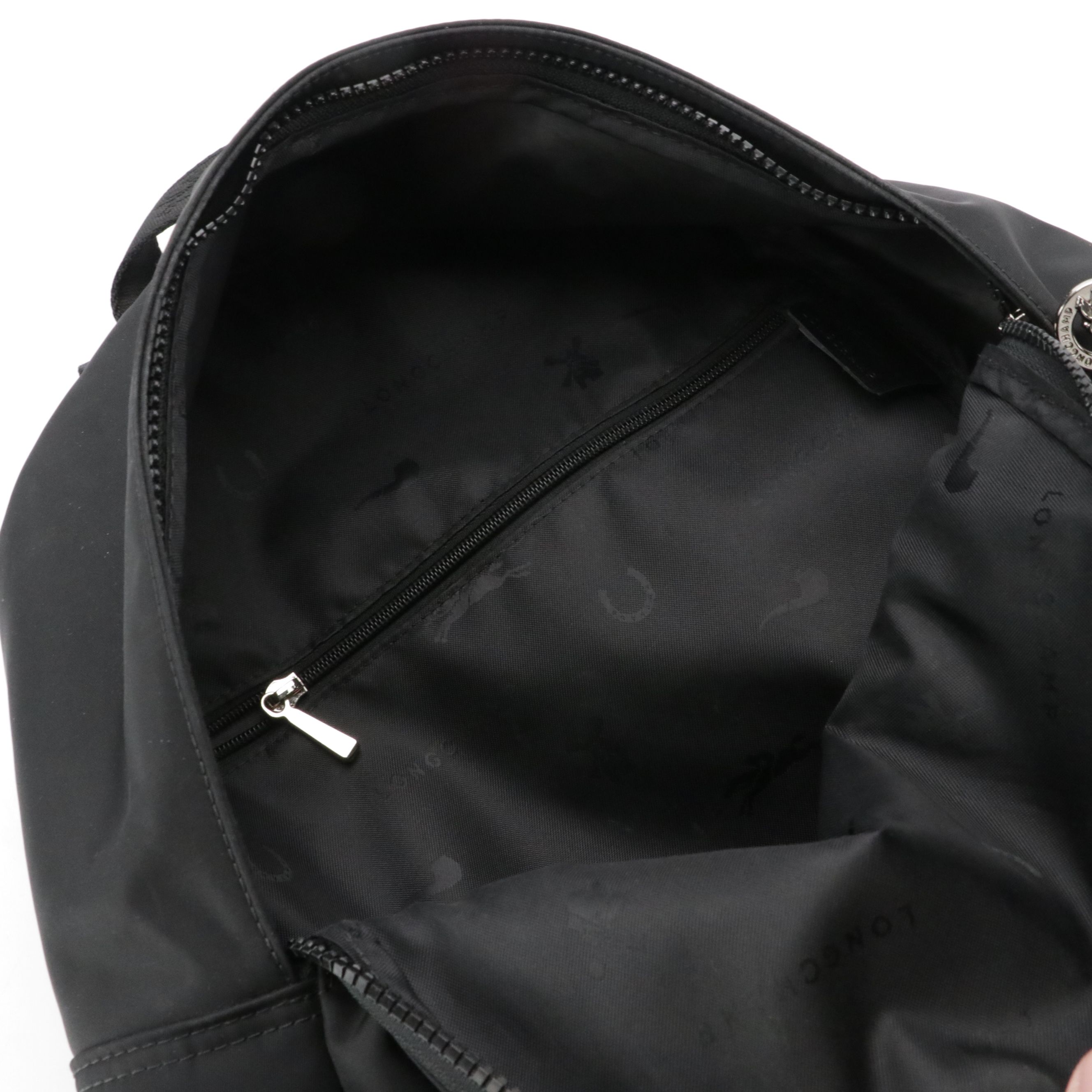 Longchamp Le Pliage Neo Backpack in Black Nylon with Cowhide Trim