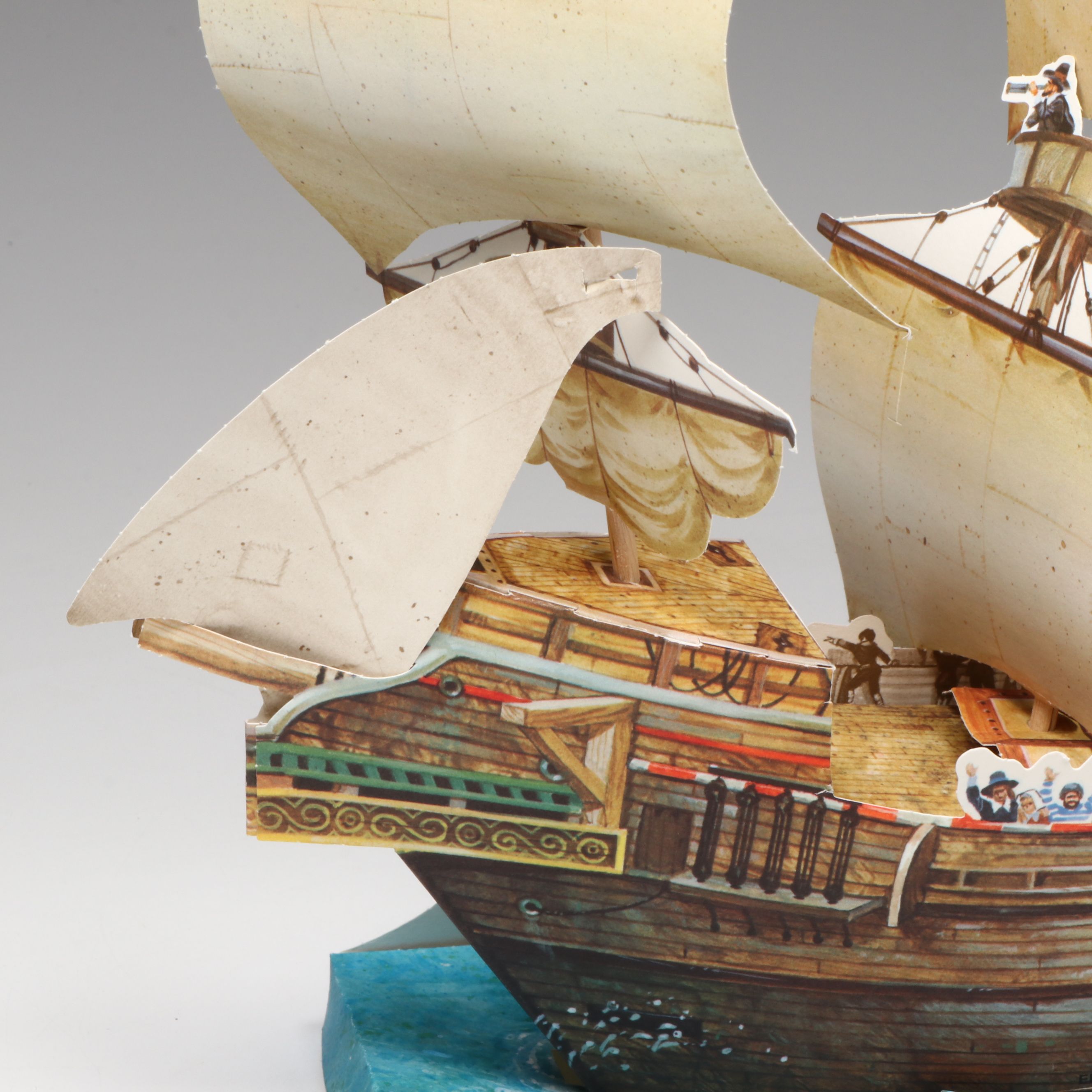 Paper Mayflower Ship Thanksgiving Decoration