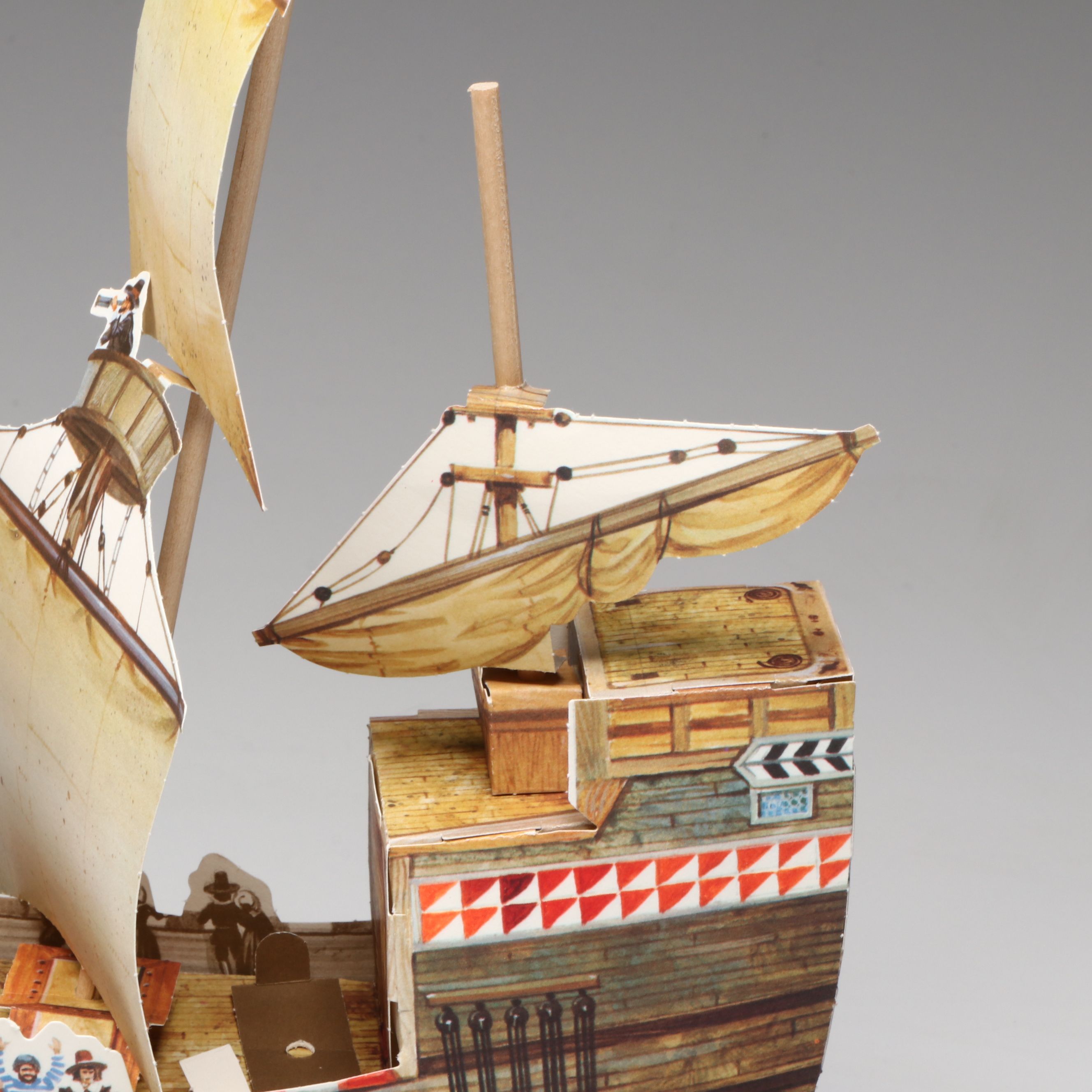 Paper Mayflower Ship Thanksgiving Decoration