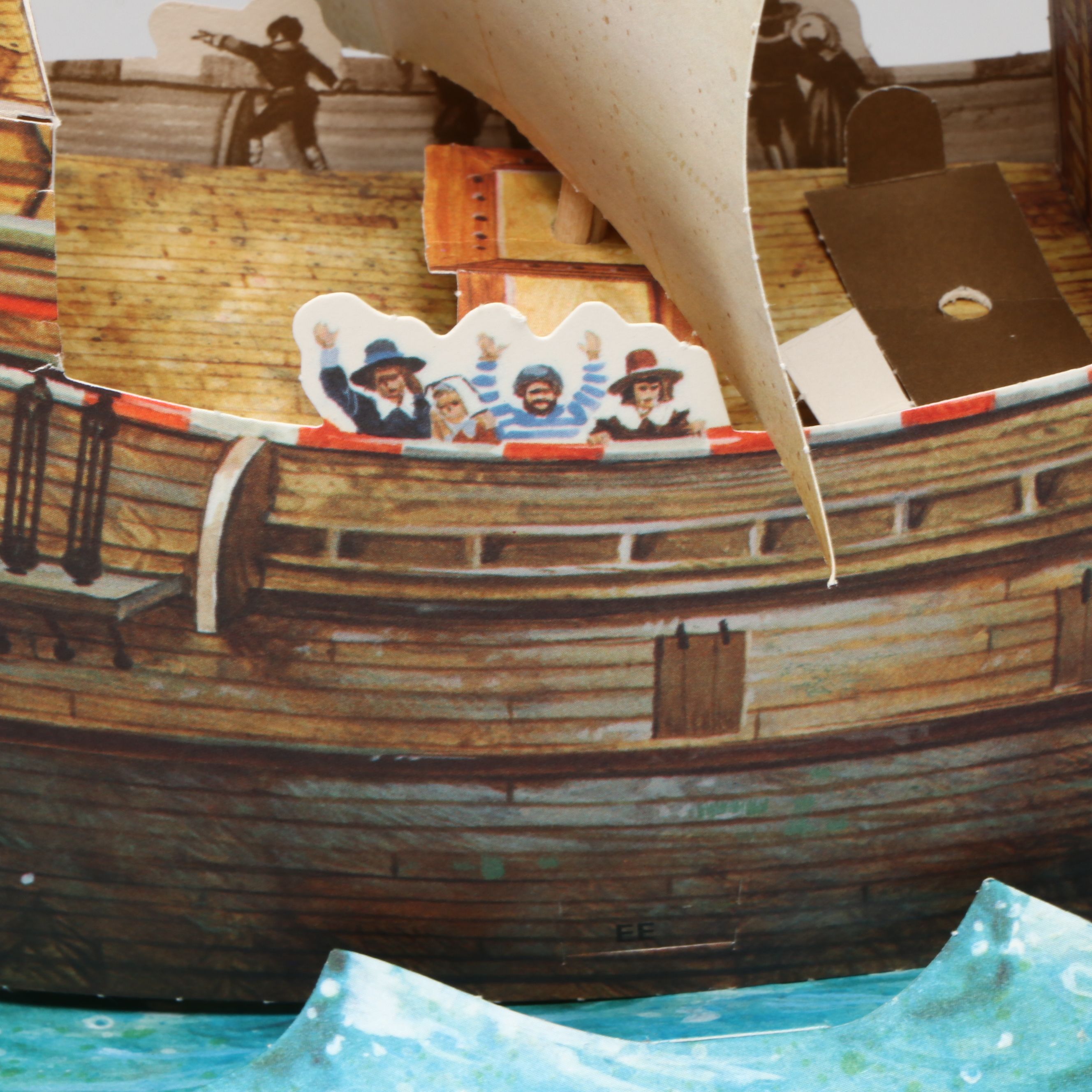 Paper Mayflower Ship Thanksgiving Decoration