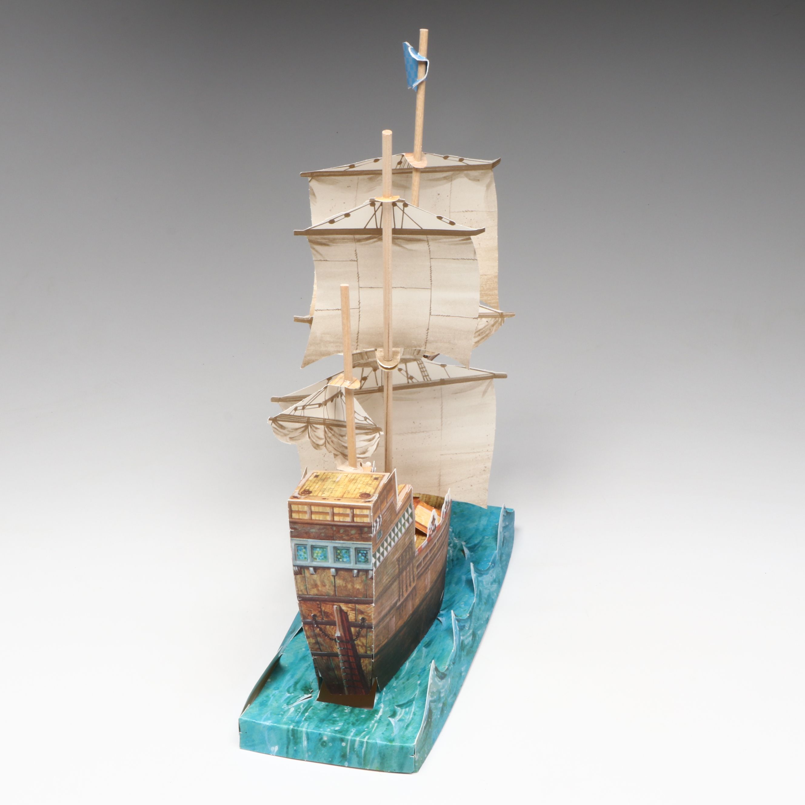 Paper Mayflower Ship Thanksgiving Decoration