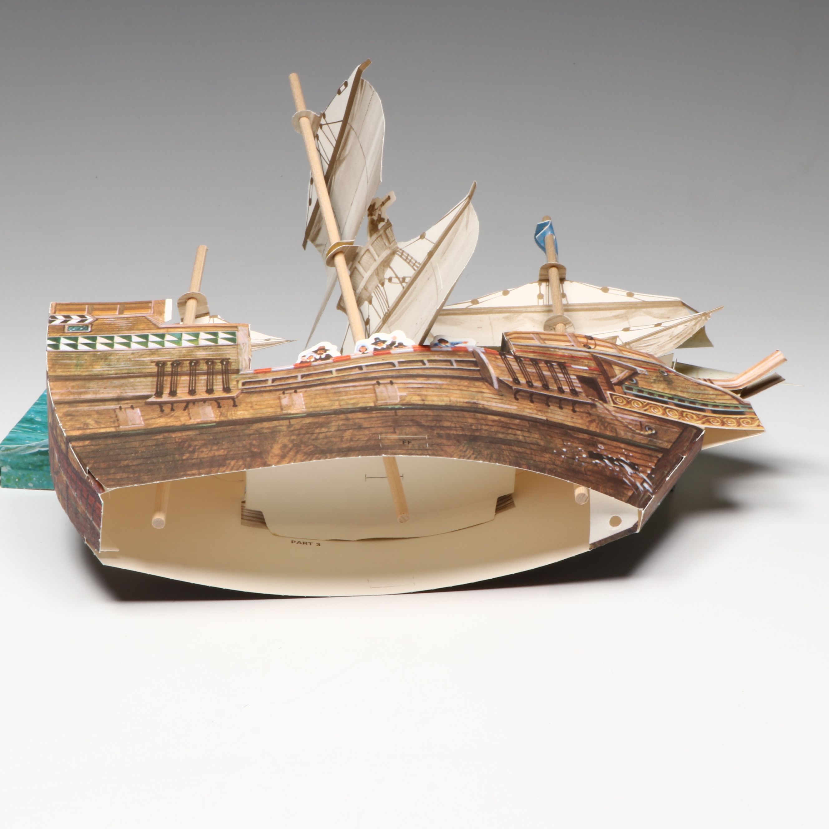 Paper Mayflower Ship Thanksgiving Decoration