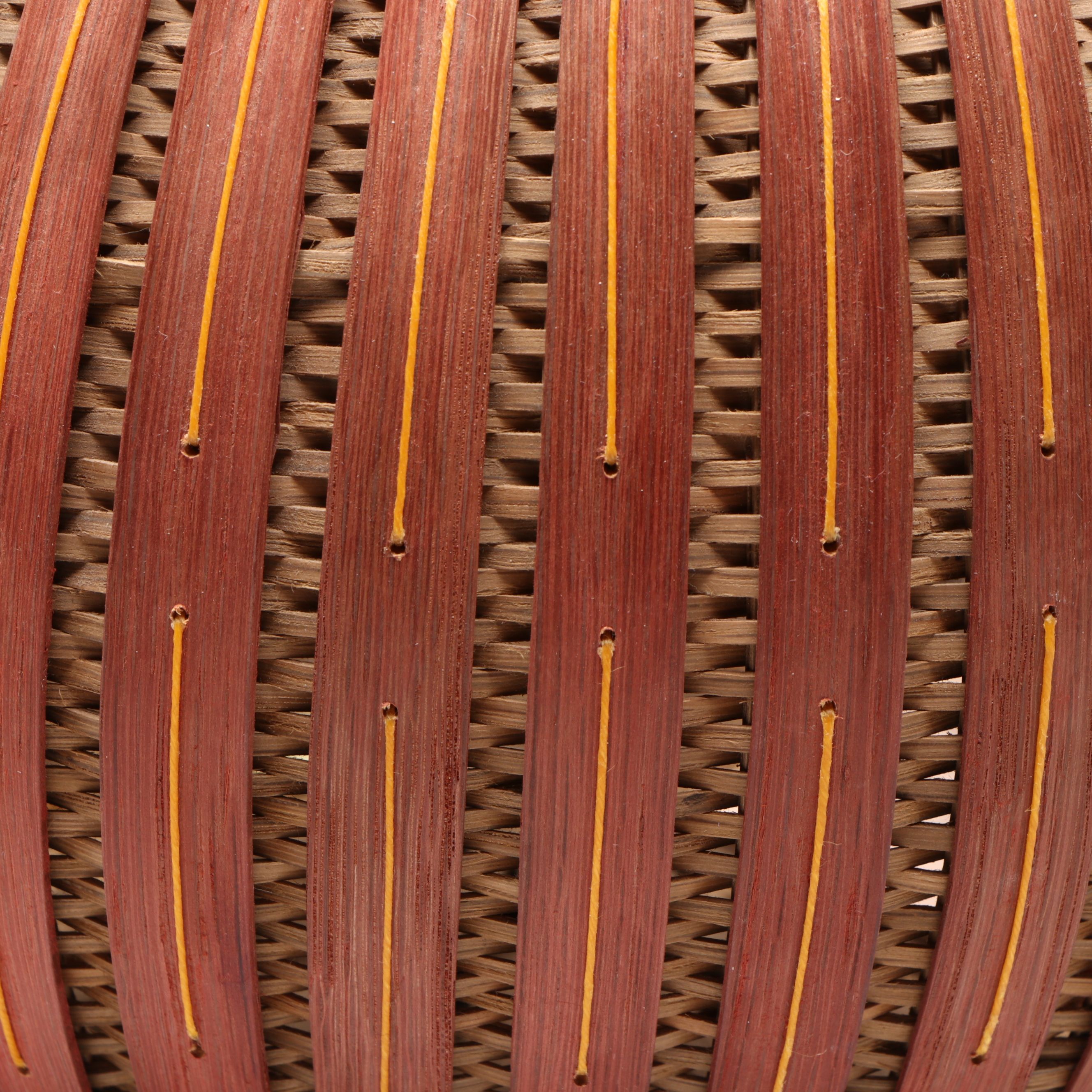 Leon & Sharon Niehues Handmade Woven Wood and Wicker Basket