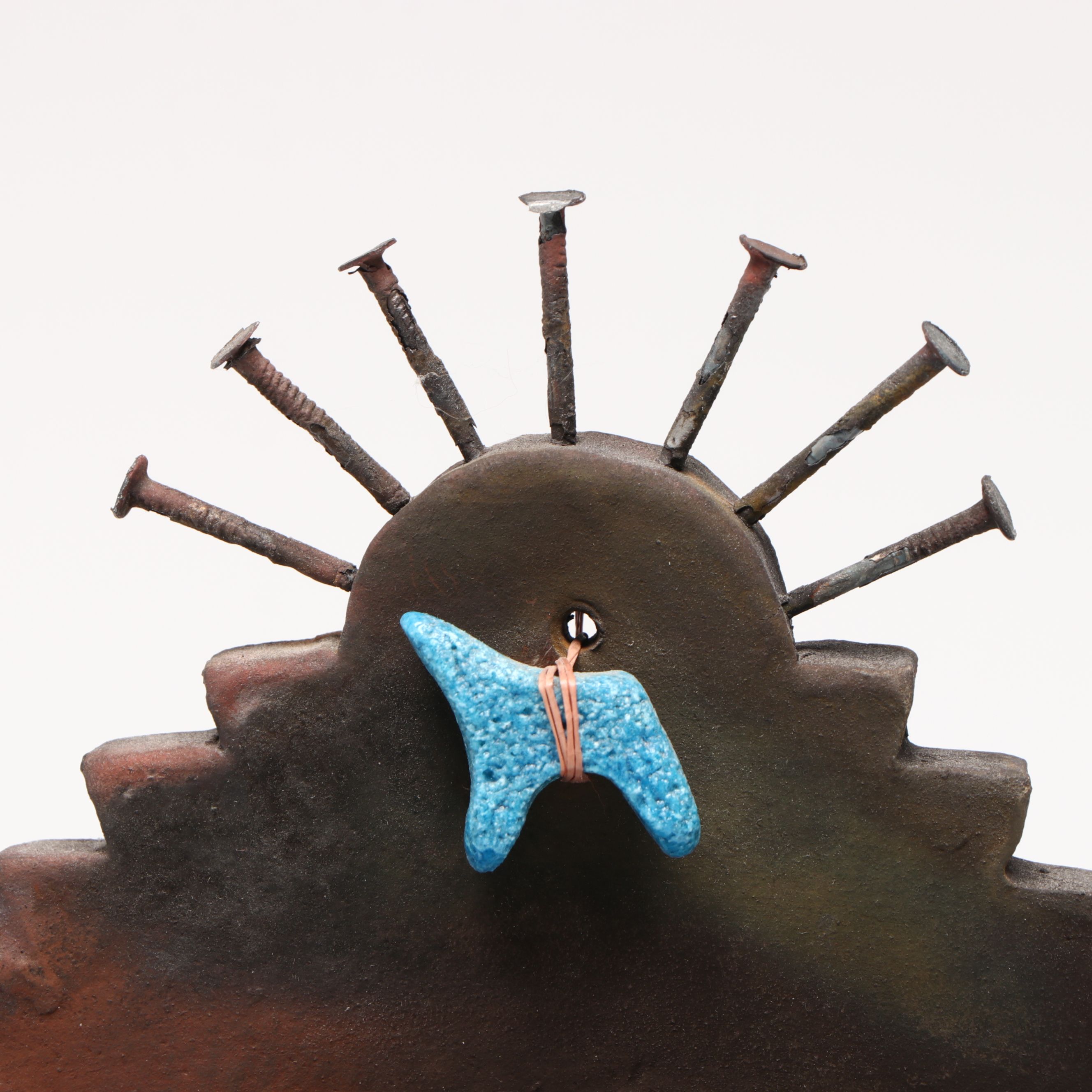 Barbara Heard Kachina Head Ceramic Lidded Vessel