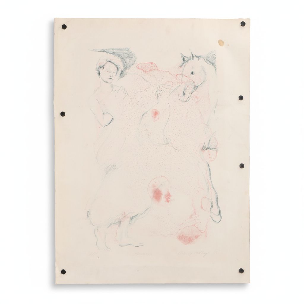 Kelley Figural Color Lithograph "Resolution," 1985