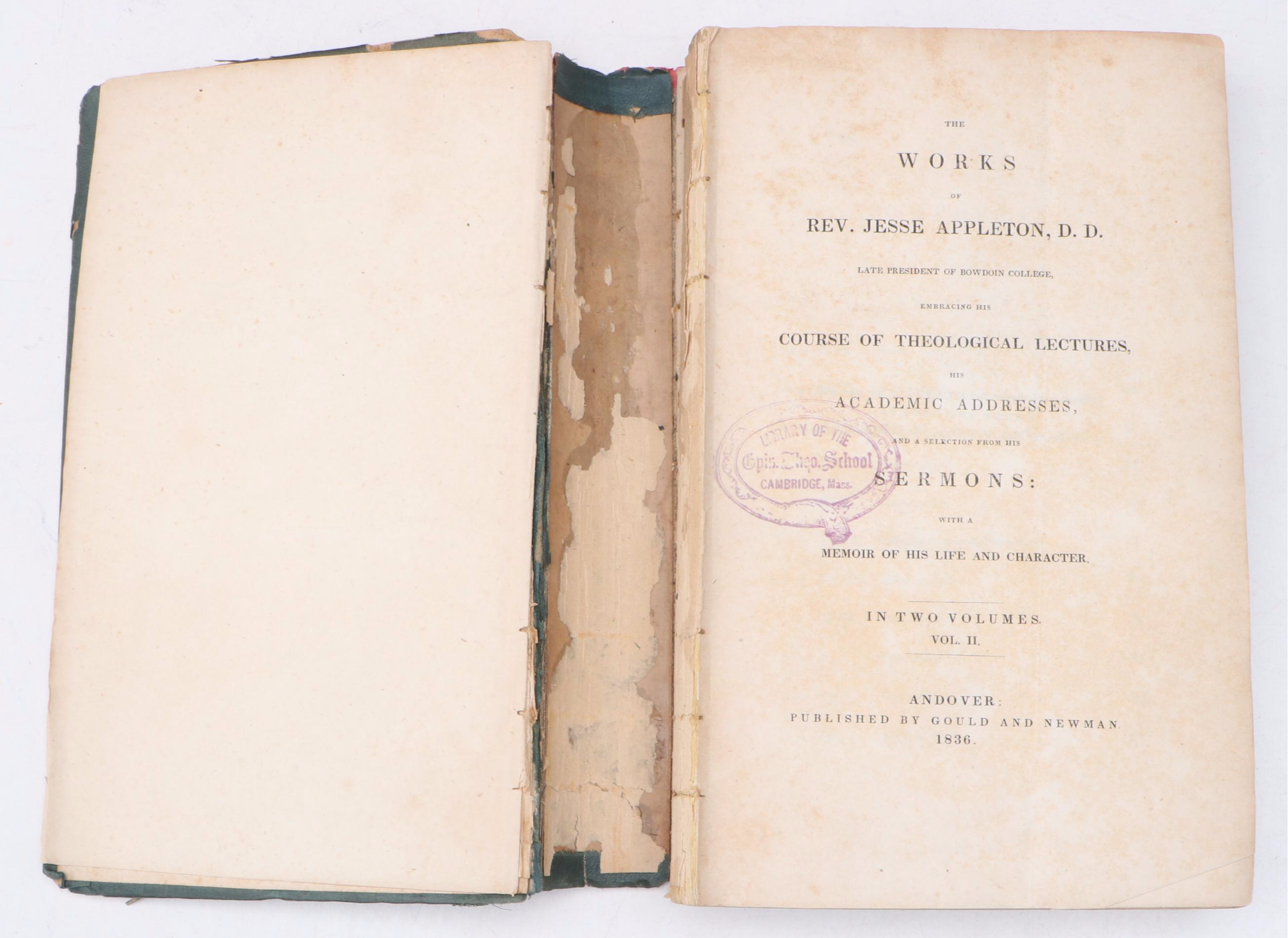 "The Works of Rev. Jesse Appleton" Vol. II, 1836