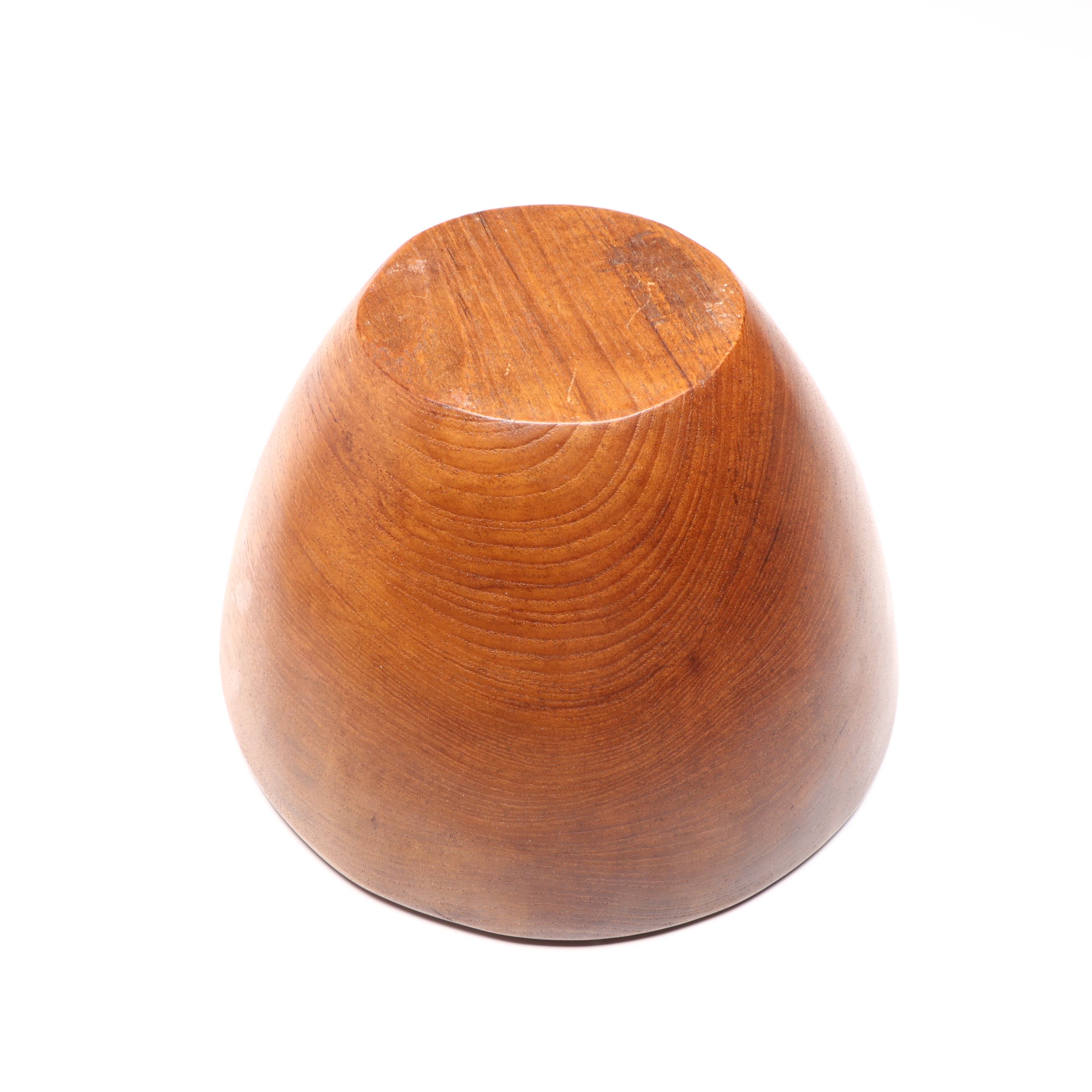 Dansk Wood Serving Bowl with Other Carved Wood Bowls