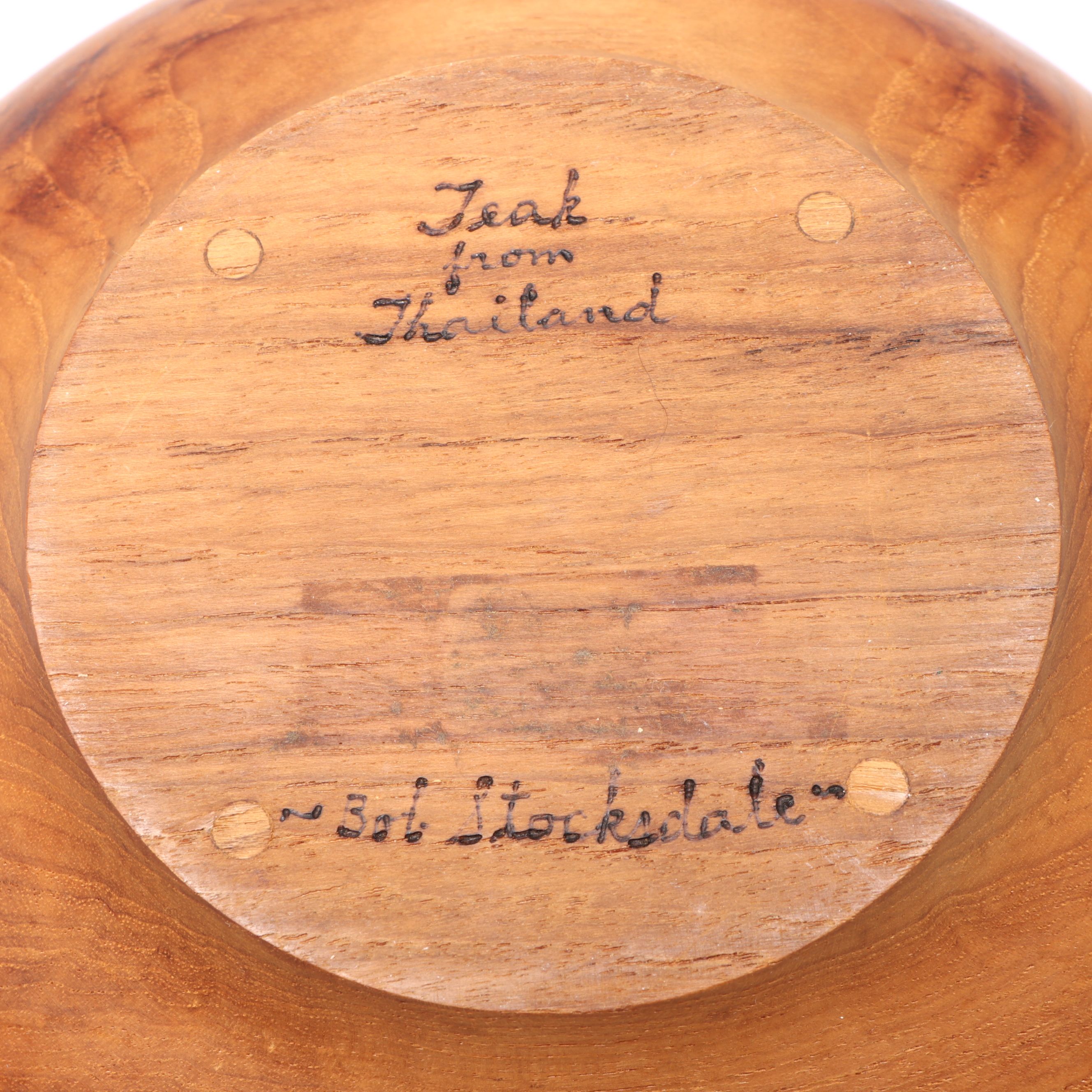 Dansk Wood Serving Bowl with Other Carved Wood Bowls