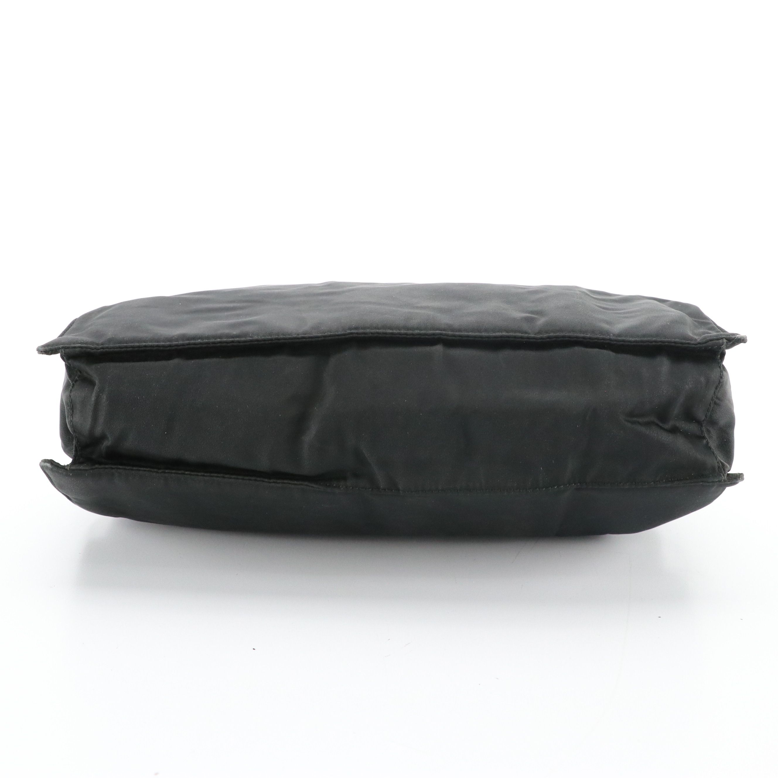 Prada Middle Zip Tote Bag in Black Tessuto Nylon